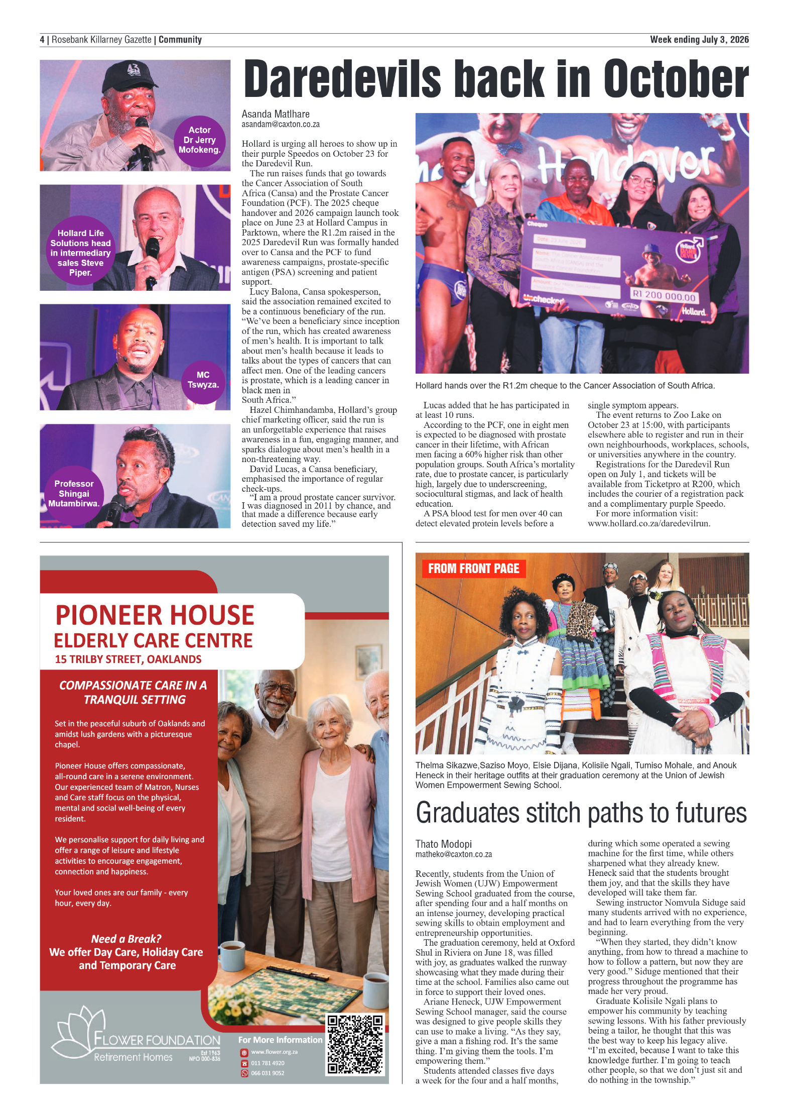 Rosebank Killarney Gazette 3 July 2026 page 4