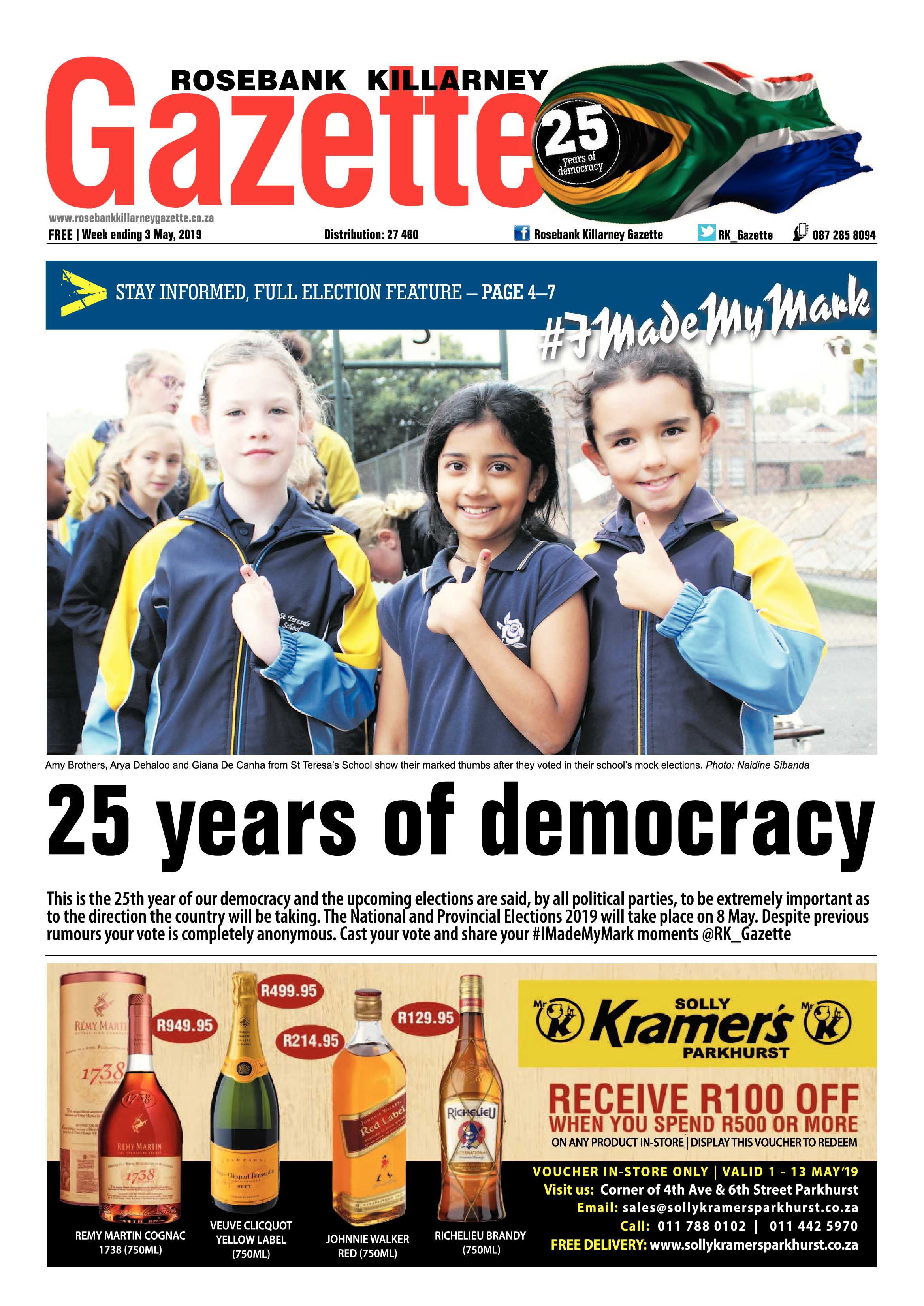 Rosebank Killarney Gazette 3 May, 2019 page 1