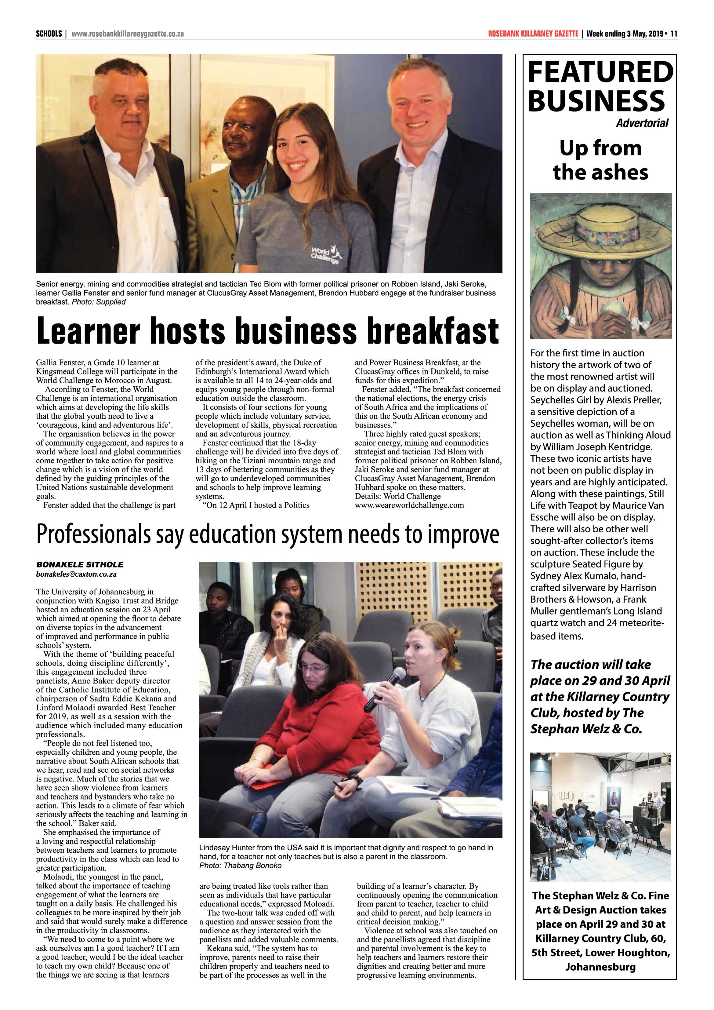 Rosebank Killarney Gazette 3 May, 2019 page 11