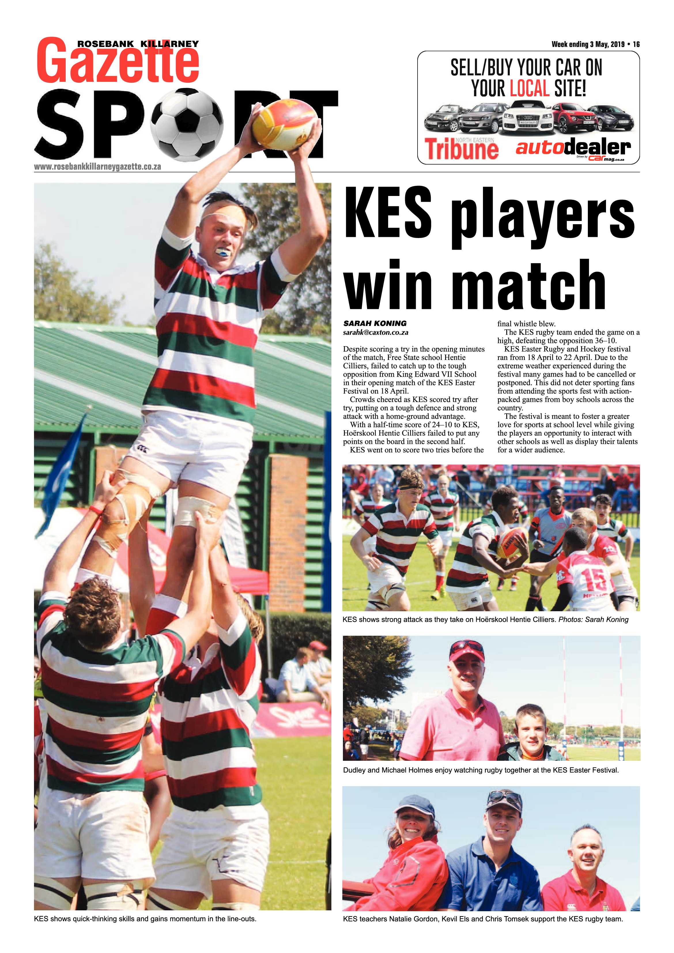 Rosebank Killarney Gazette 3 May, 2019 page 16