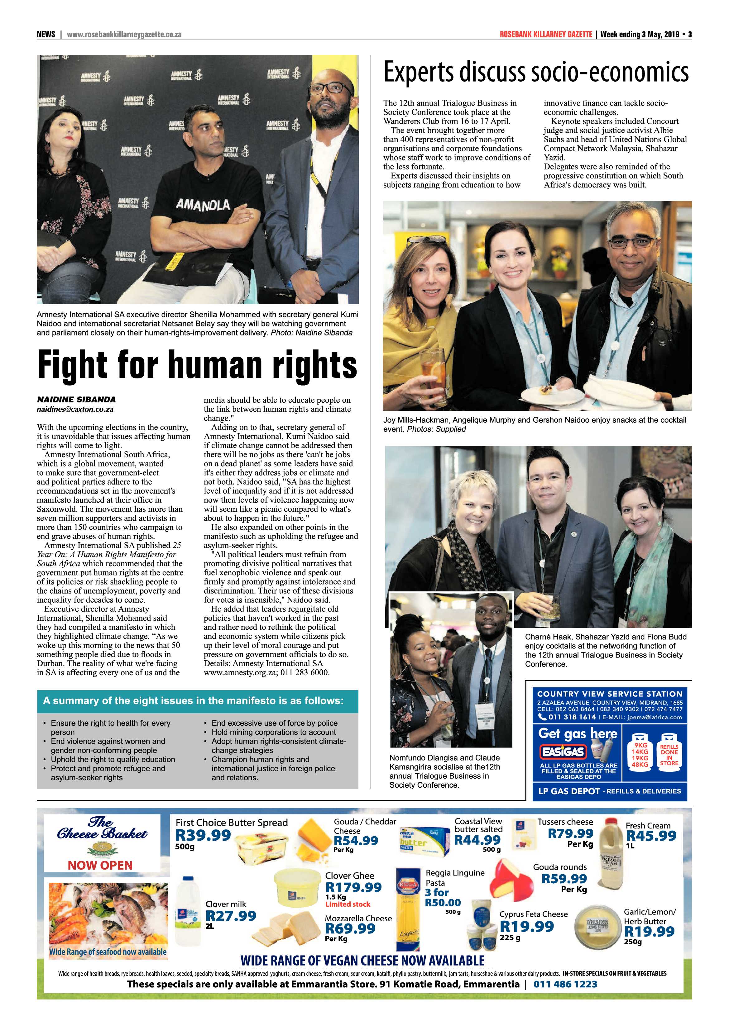 Rosebank Killarney Gazette 3 May, 2019 page 3