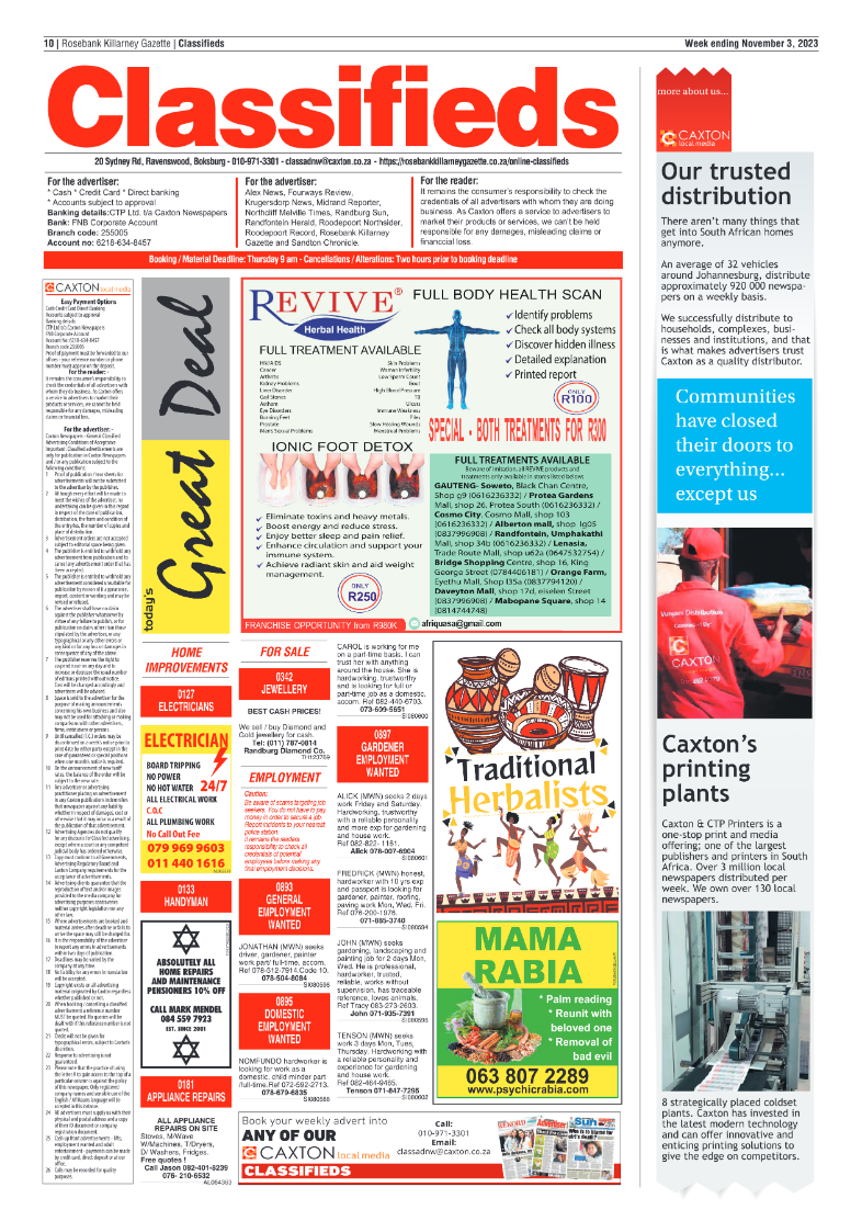 Rosebank Killarney Gazette 3 Novemeber 2023 page 18