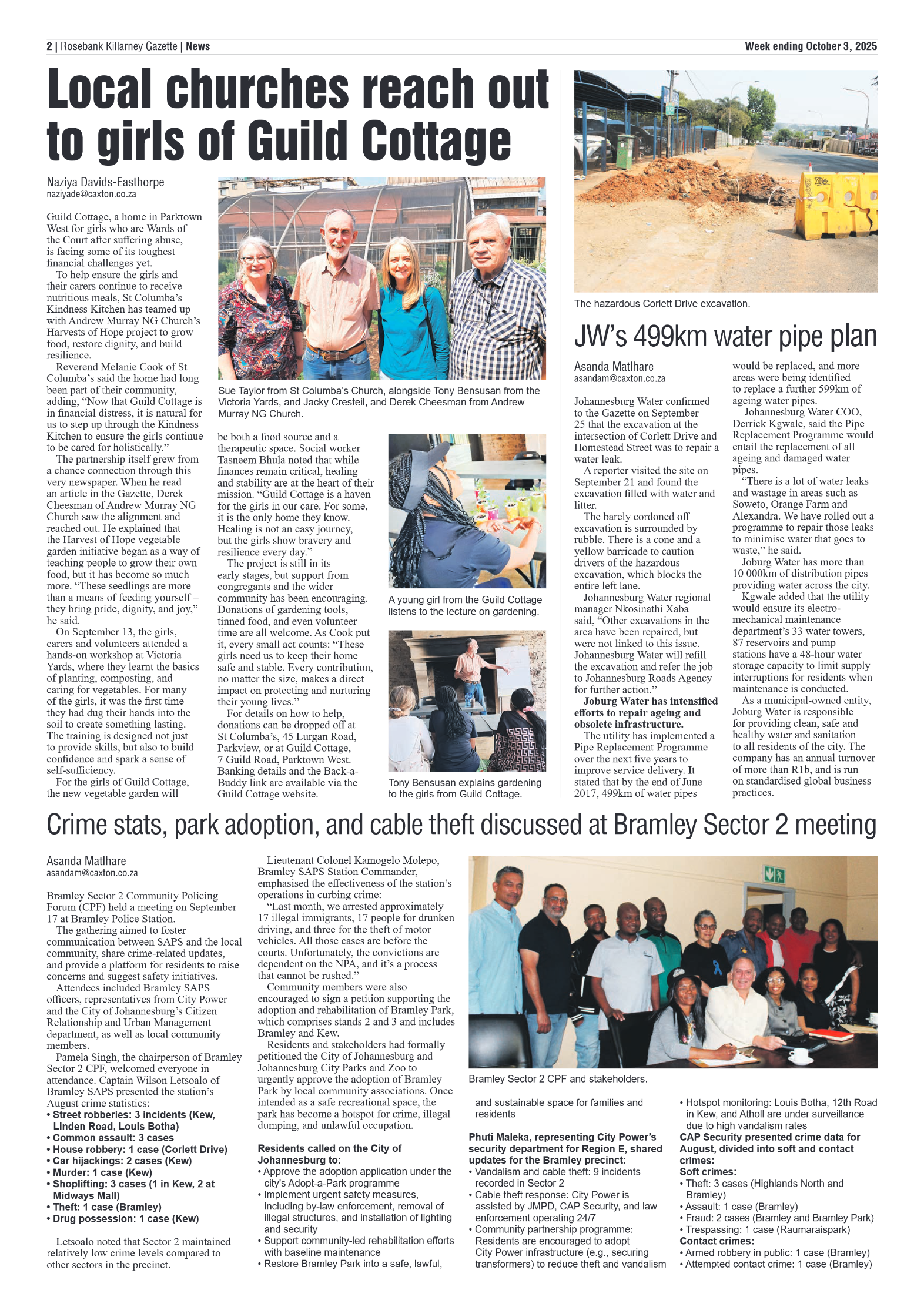Rosebank Killarney Gazette 3 October 2025 page 2