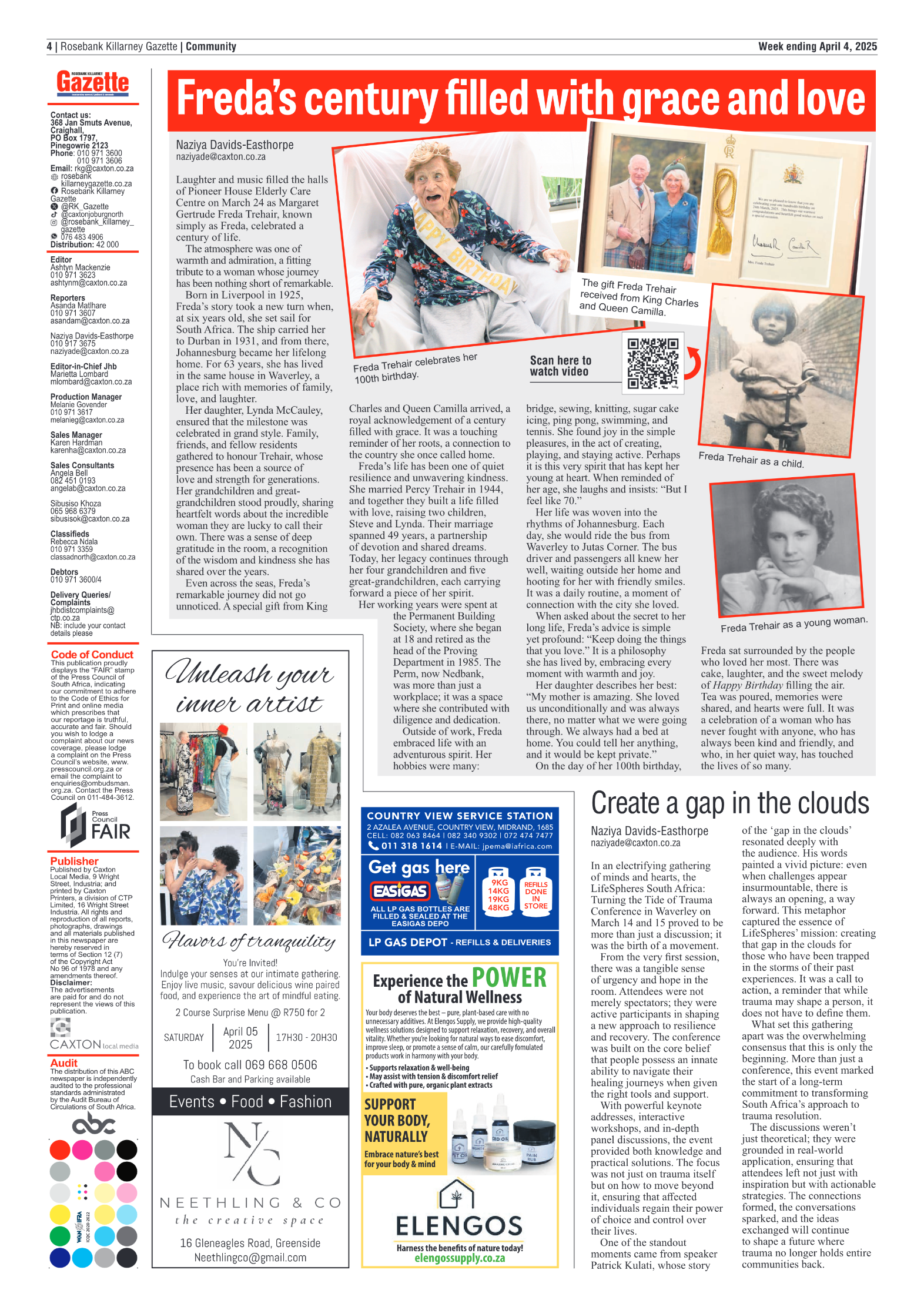 Rosebank Killarney Gazette 4 April 2025 page 4