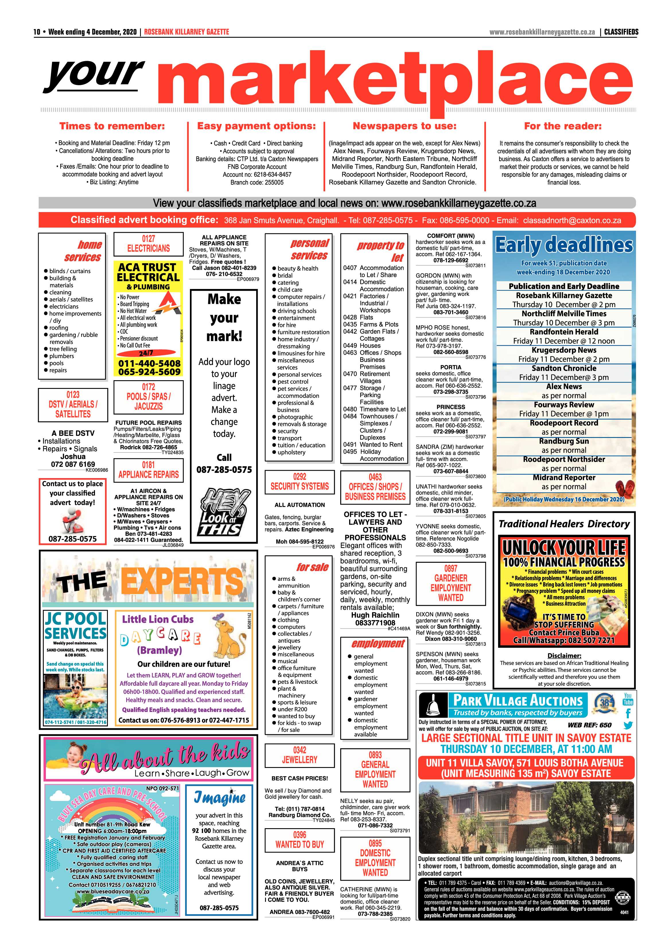 Rosebank Killarney Gazette 4 December 2020 page 10