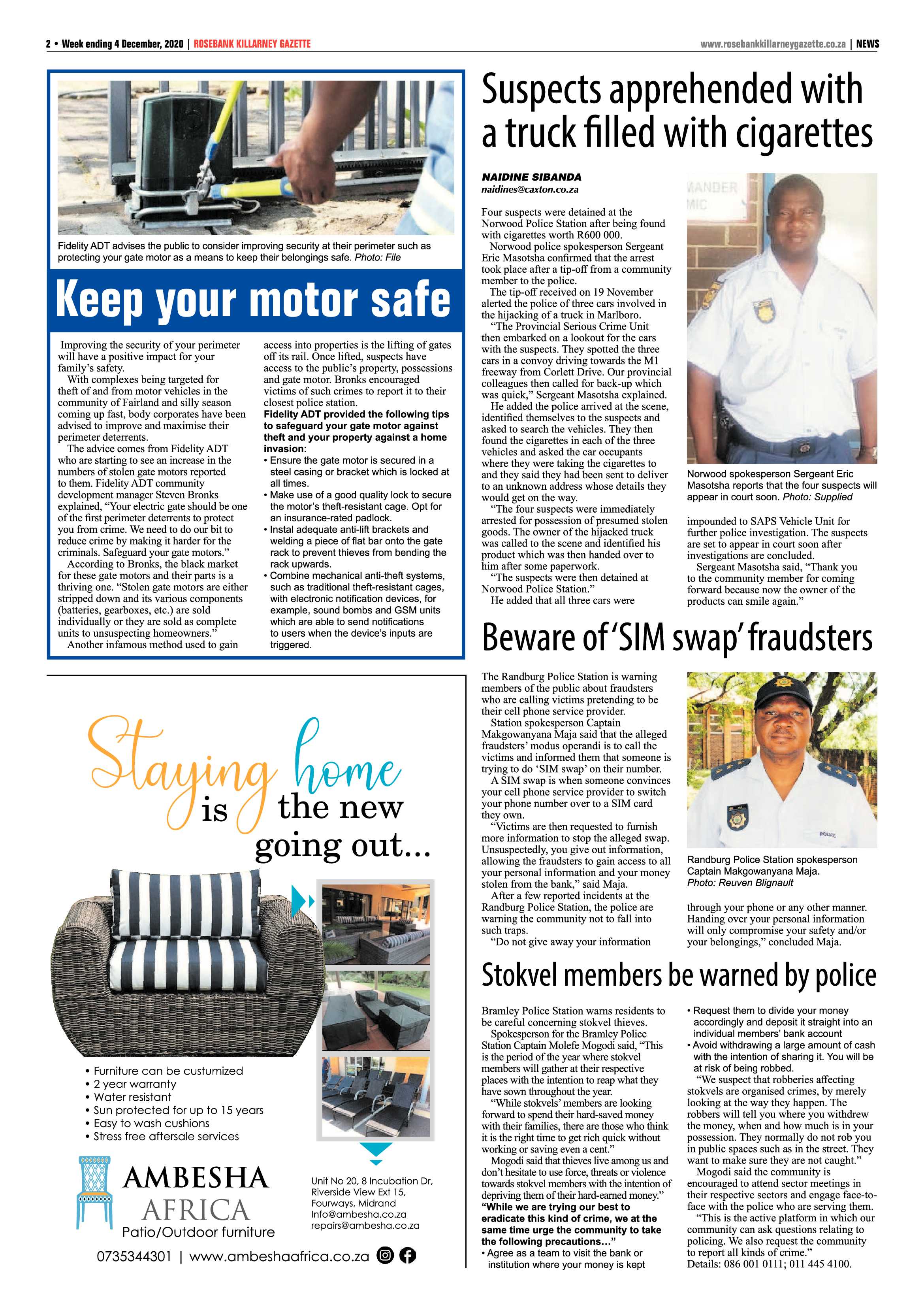 Rosebank Killarney Gazette 4 December 2020 page 2