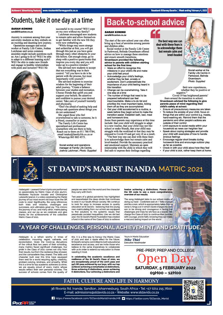 Rosebank Killarney Gazette 4 Friday 2022 page 7