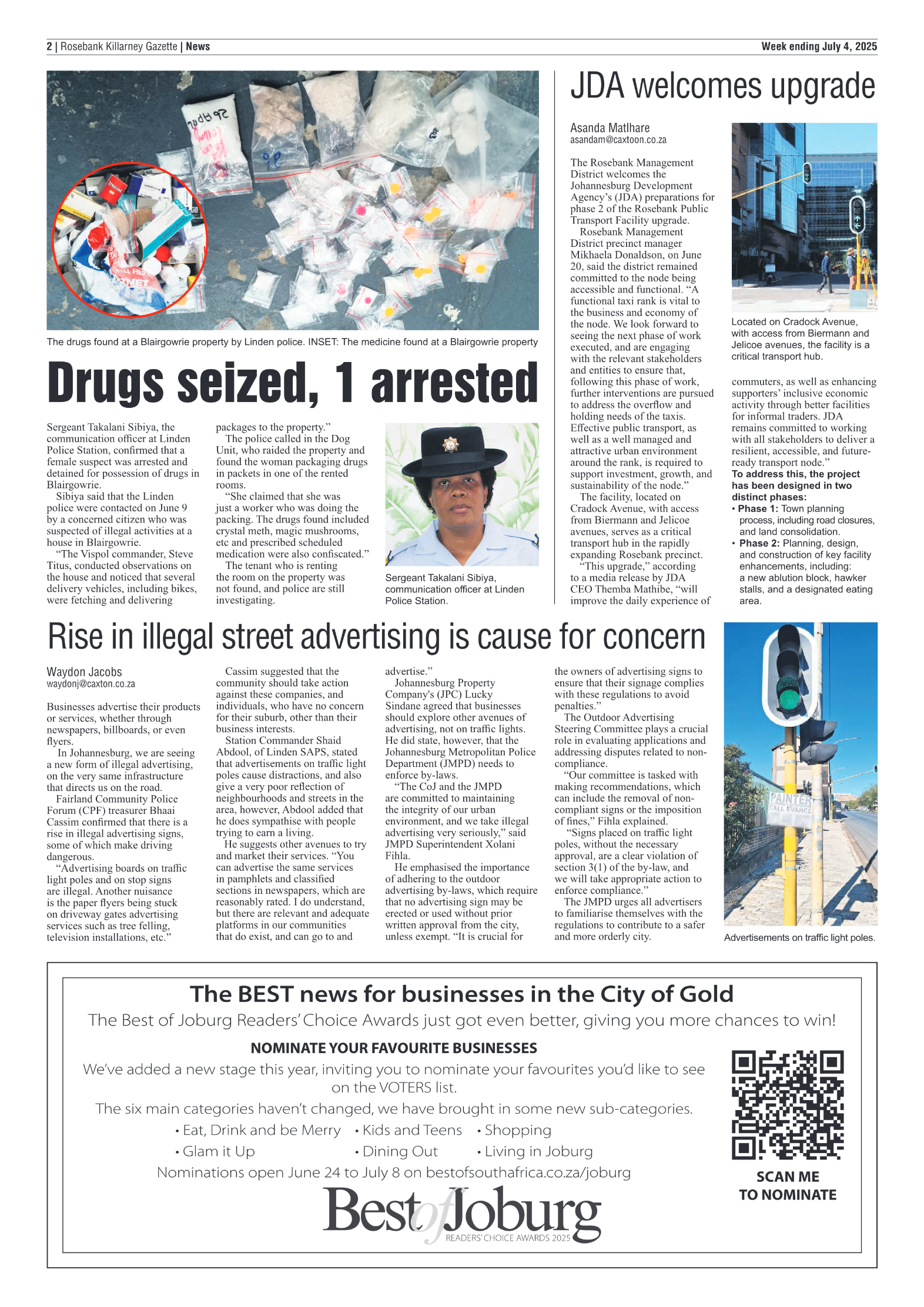 Rosebank Killarney Gazette 4 July 2025 page 2