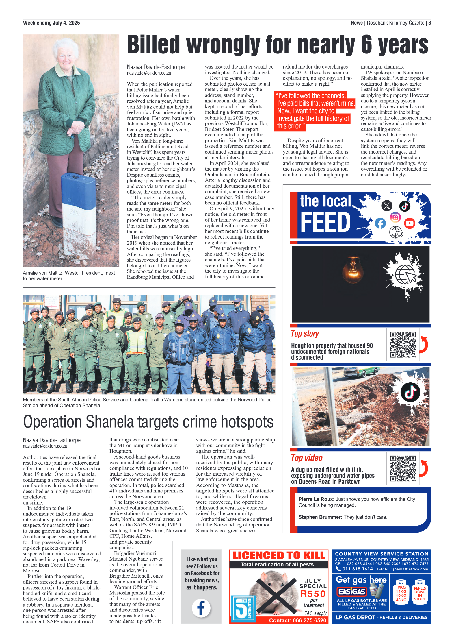 Rosebank Killarney Gazette 4 July 2025 page 3