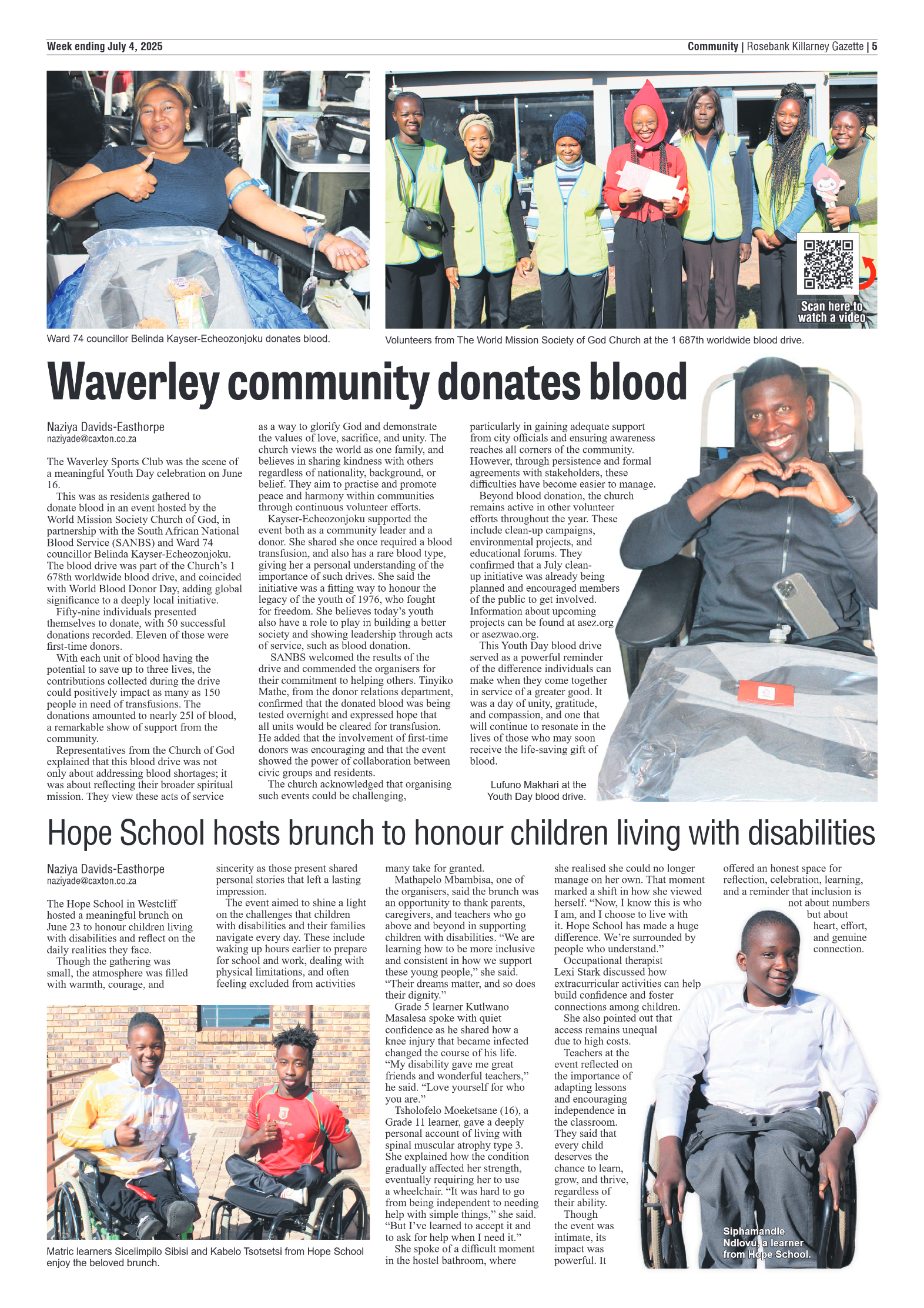 Rosebank Killarney Gazette 4 July 2025 page 5