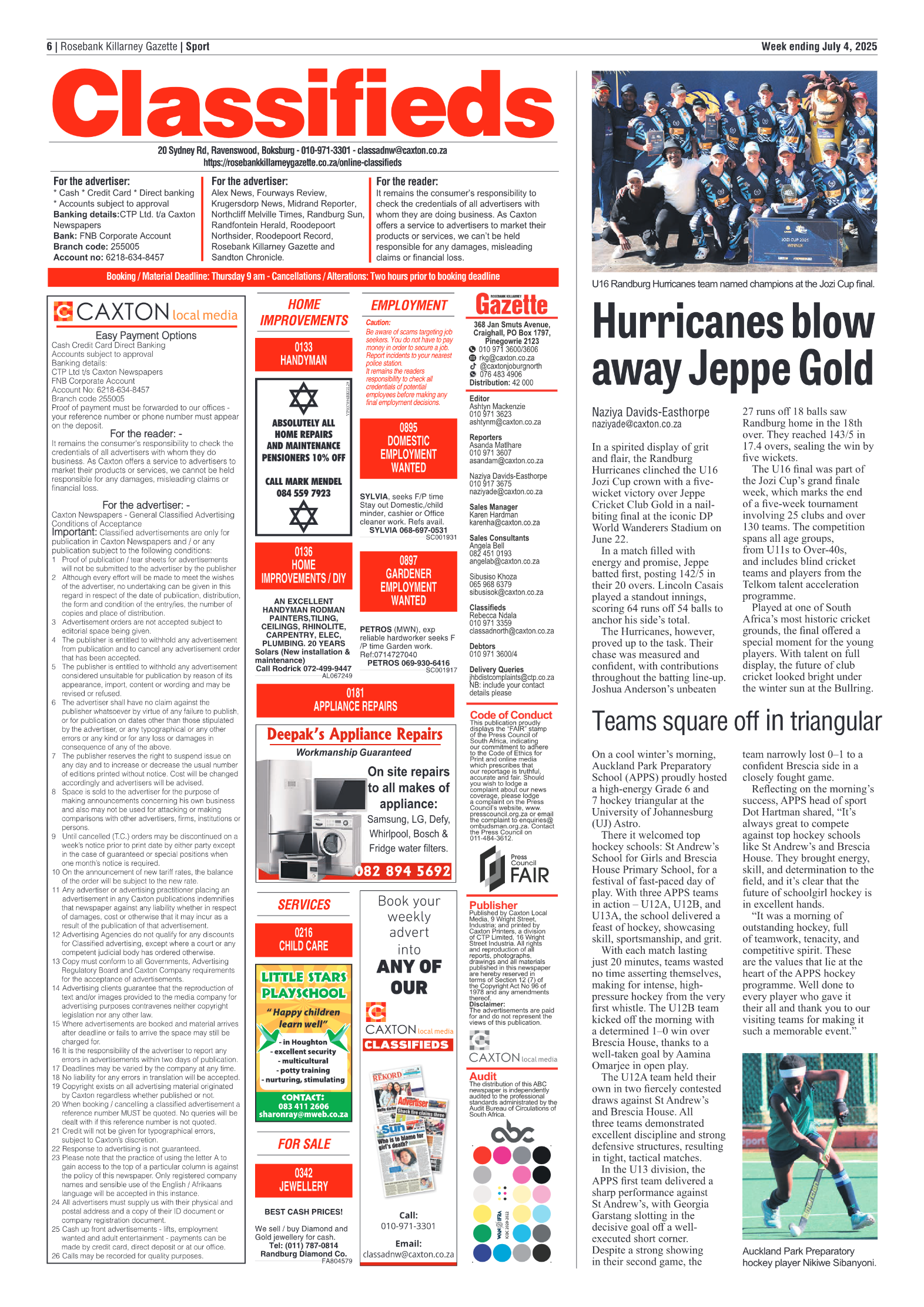 Rosebank Killarney Gazette 4 July 2025 page 6