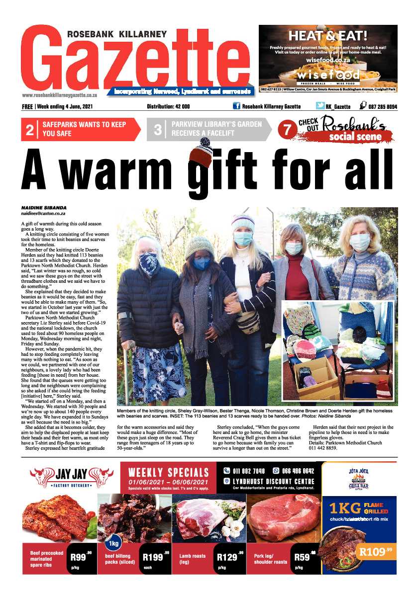Rosebank Killarney Gazette 4 June 2021 page 1