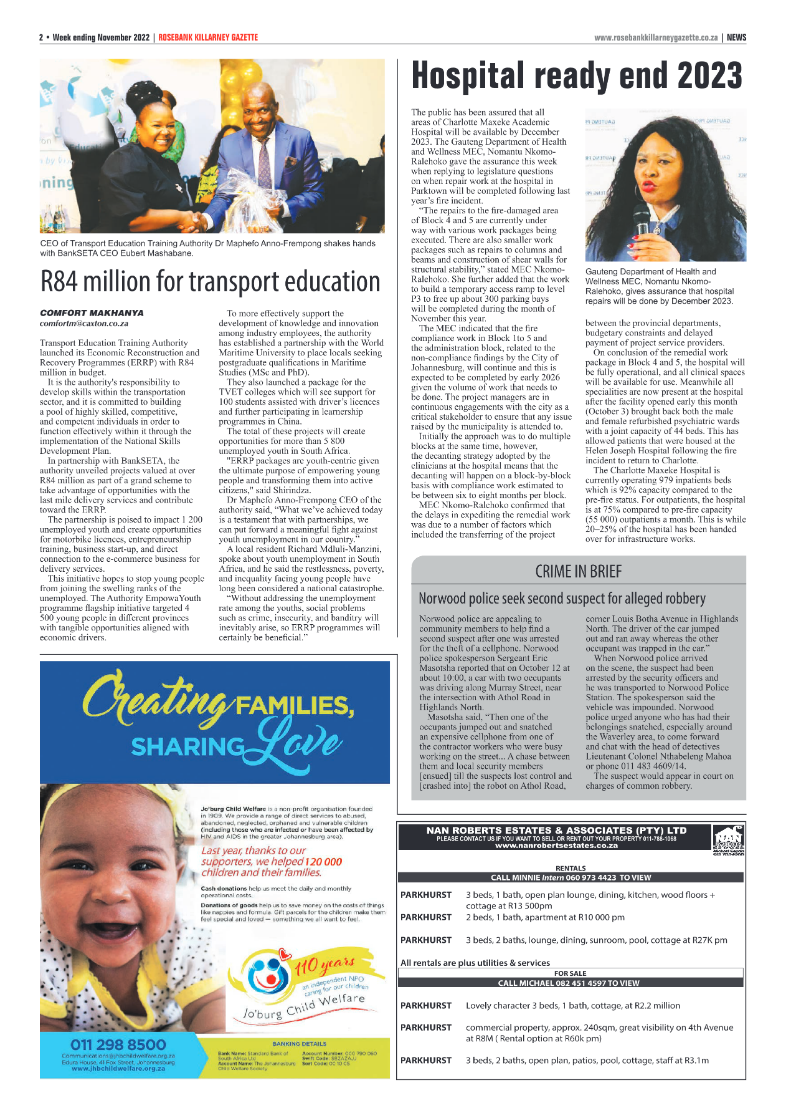 Rosebank Killarney Gazette 4 November 2022 page 2