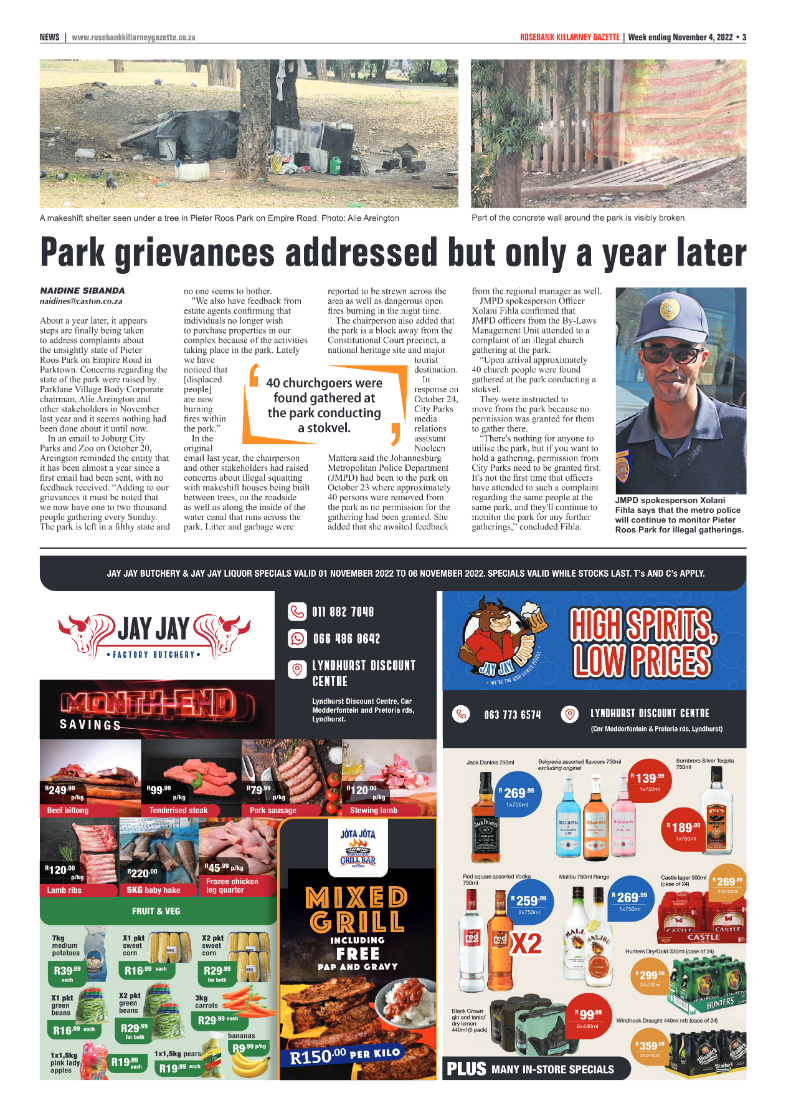 Rosebank Killarney Gazette 4 November 2022 page 3