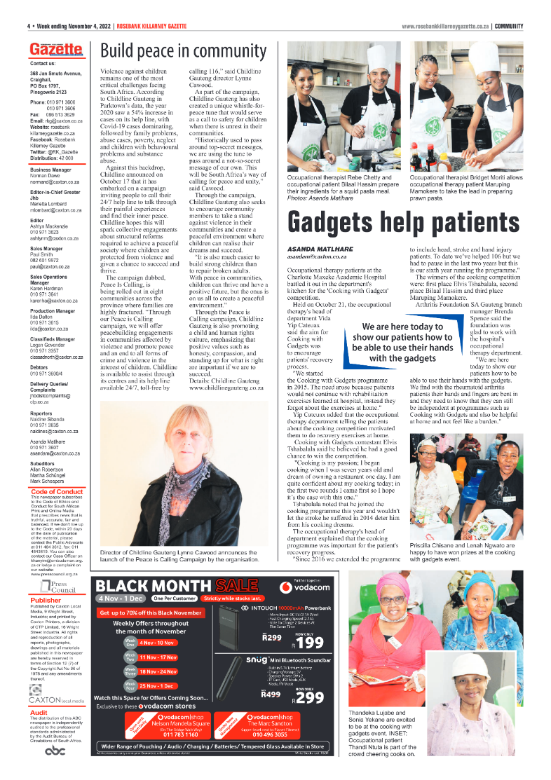 Rosebank Killarney Gazette 4 November 2022 page 4