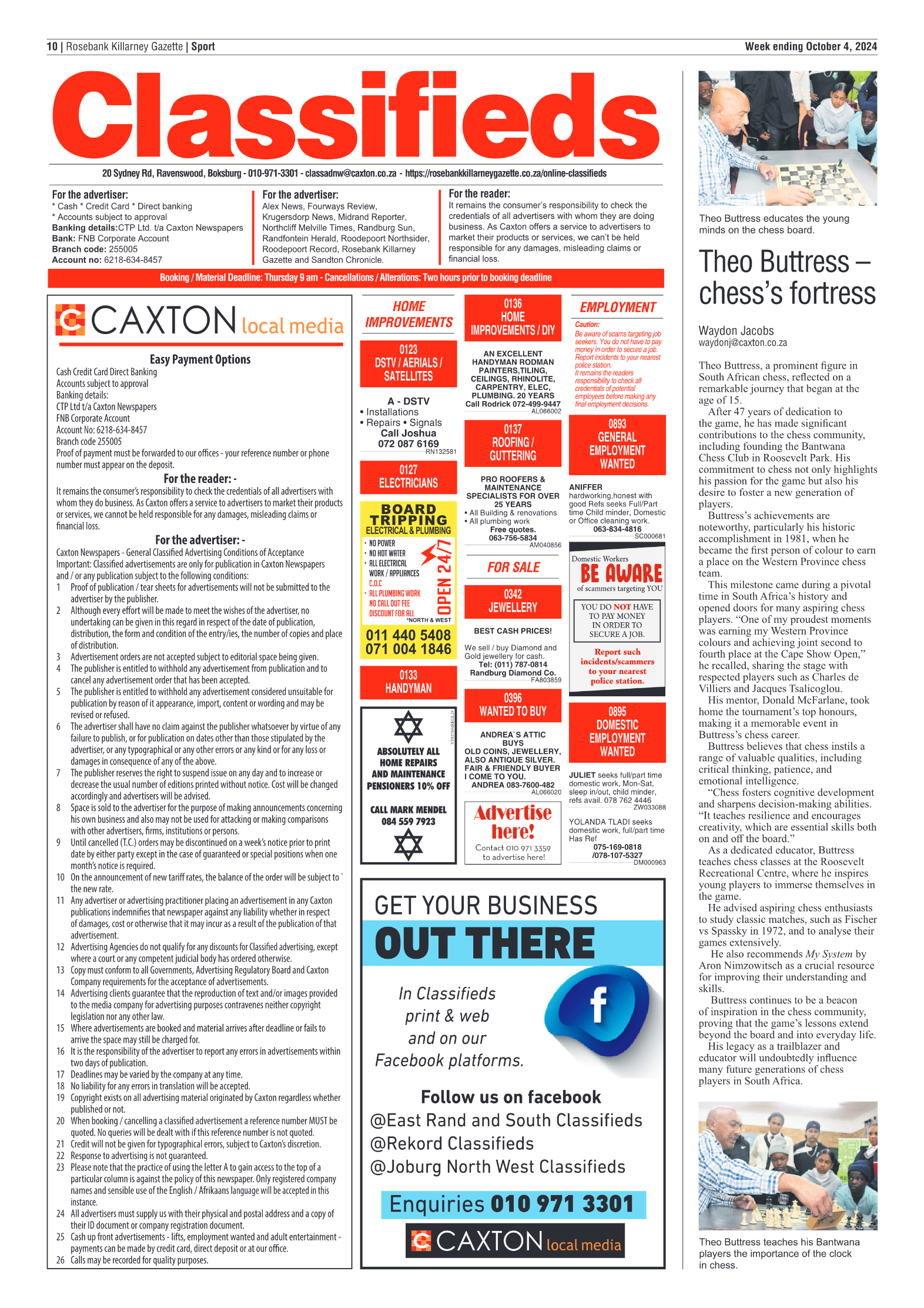Rosebank Killarney Gazette 4 October 2024 page 10