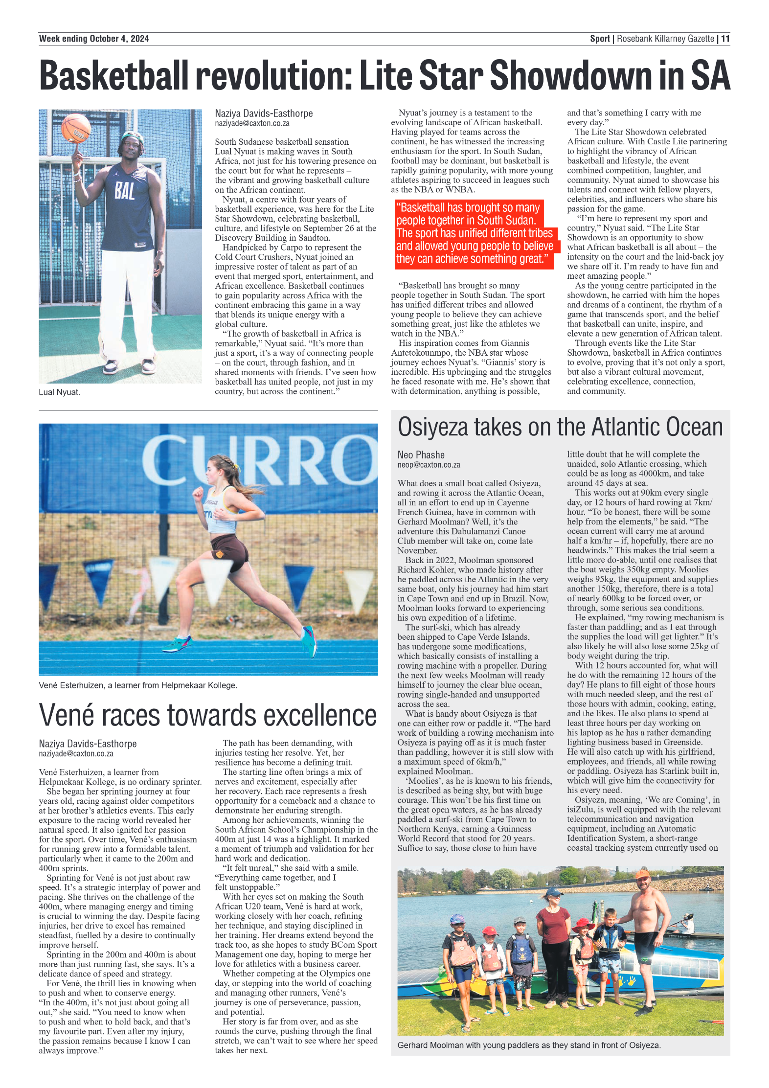 Rosebank Killarney Gazette 4 October 2024 page 11
