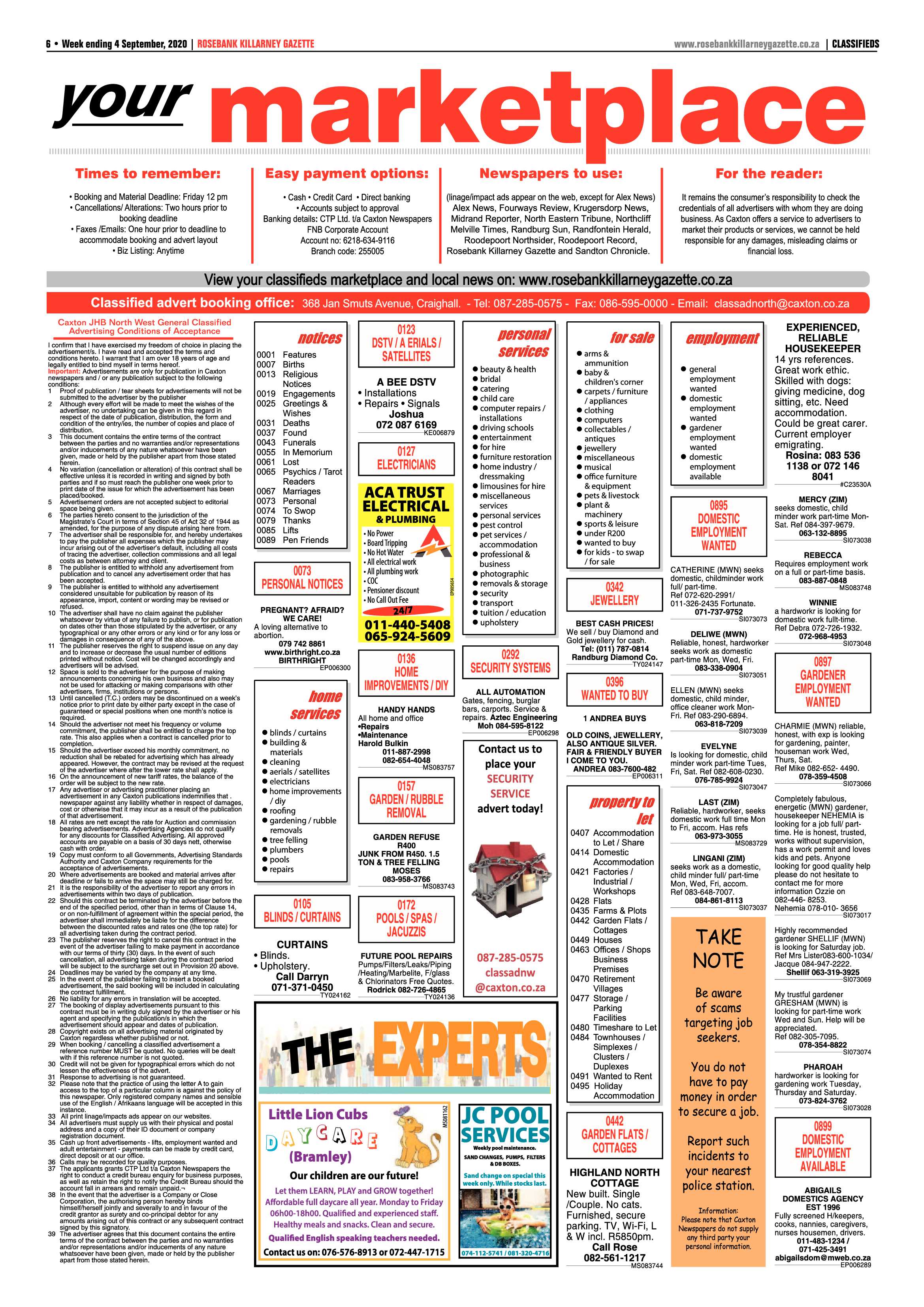Rosebank Killarney Gazette 04 September 2020 page 6