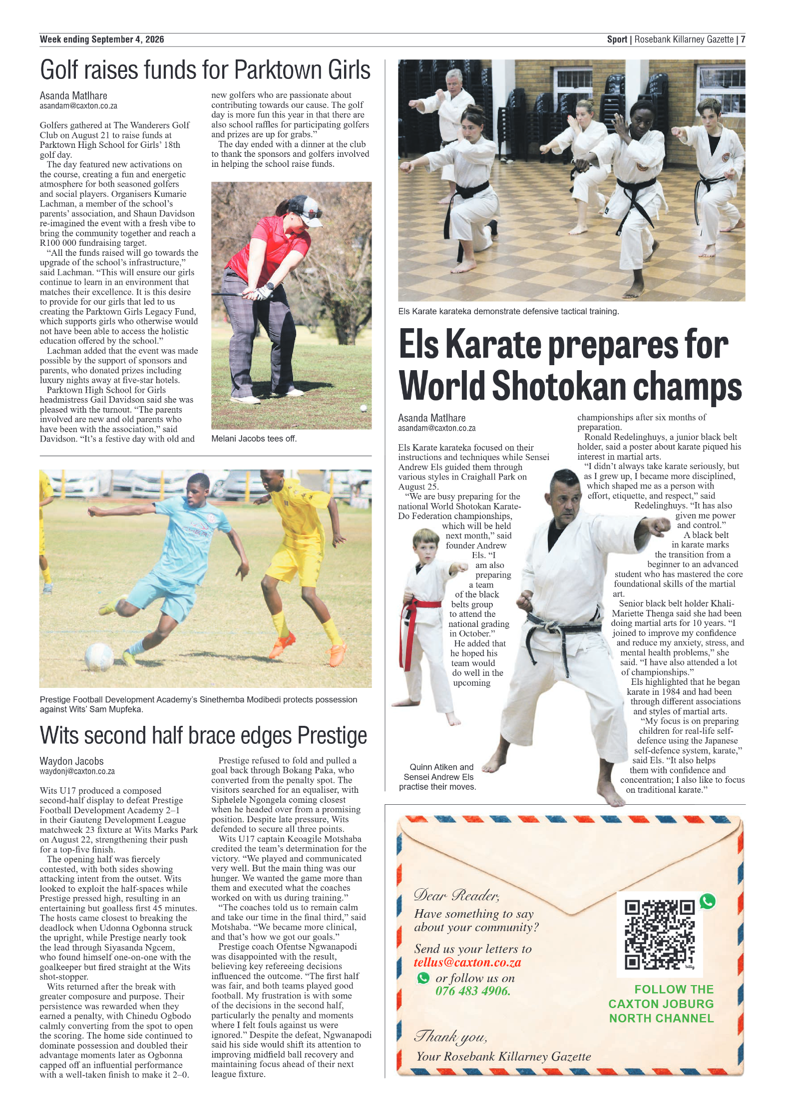 Rosebank Killarney Gazette 4 September 2026 page 7