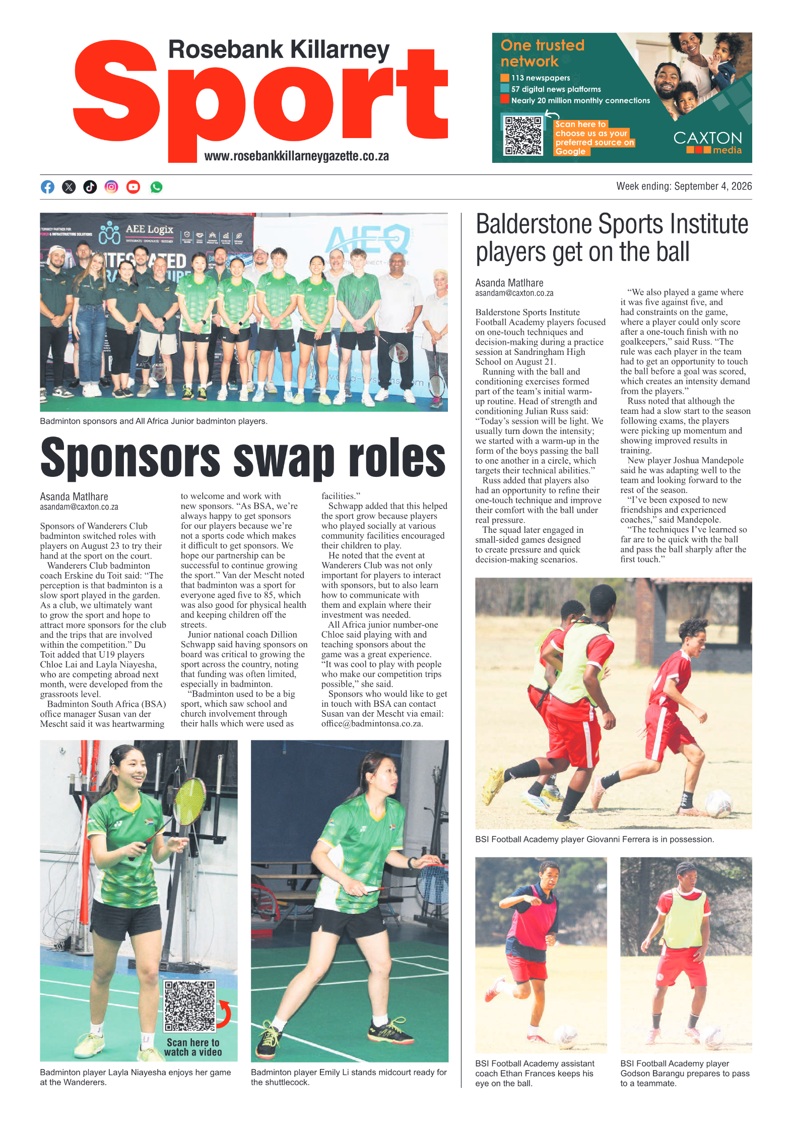Rosebank Killarney Gazette 4 September 2026 page 8