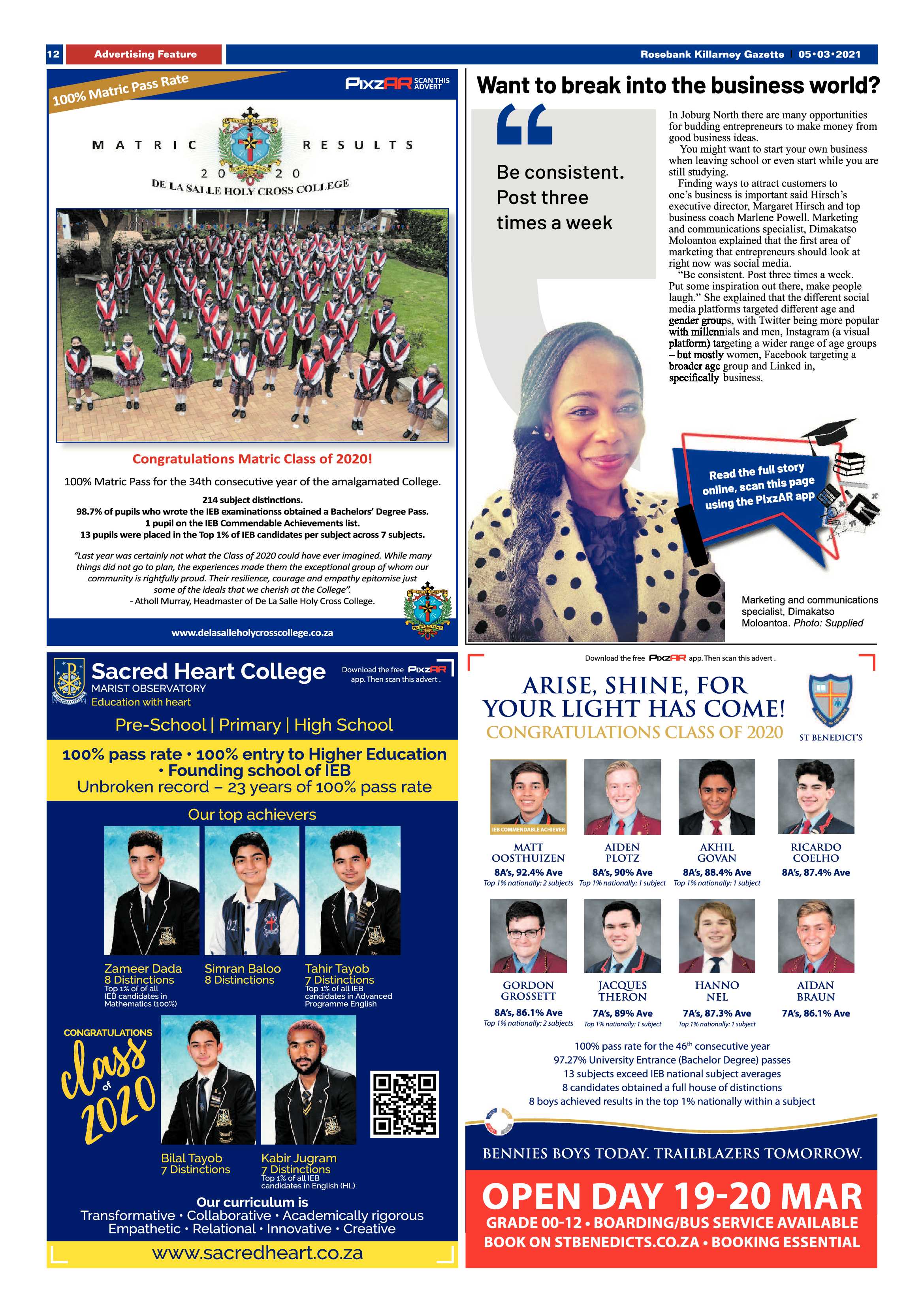 Rosebank Killarney Gazette 5 March 2021 page 12