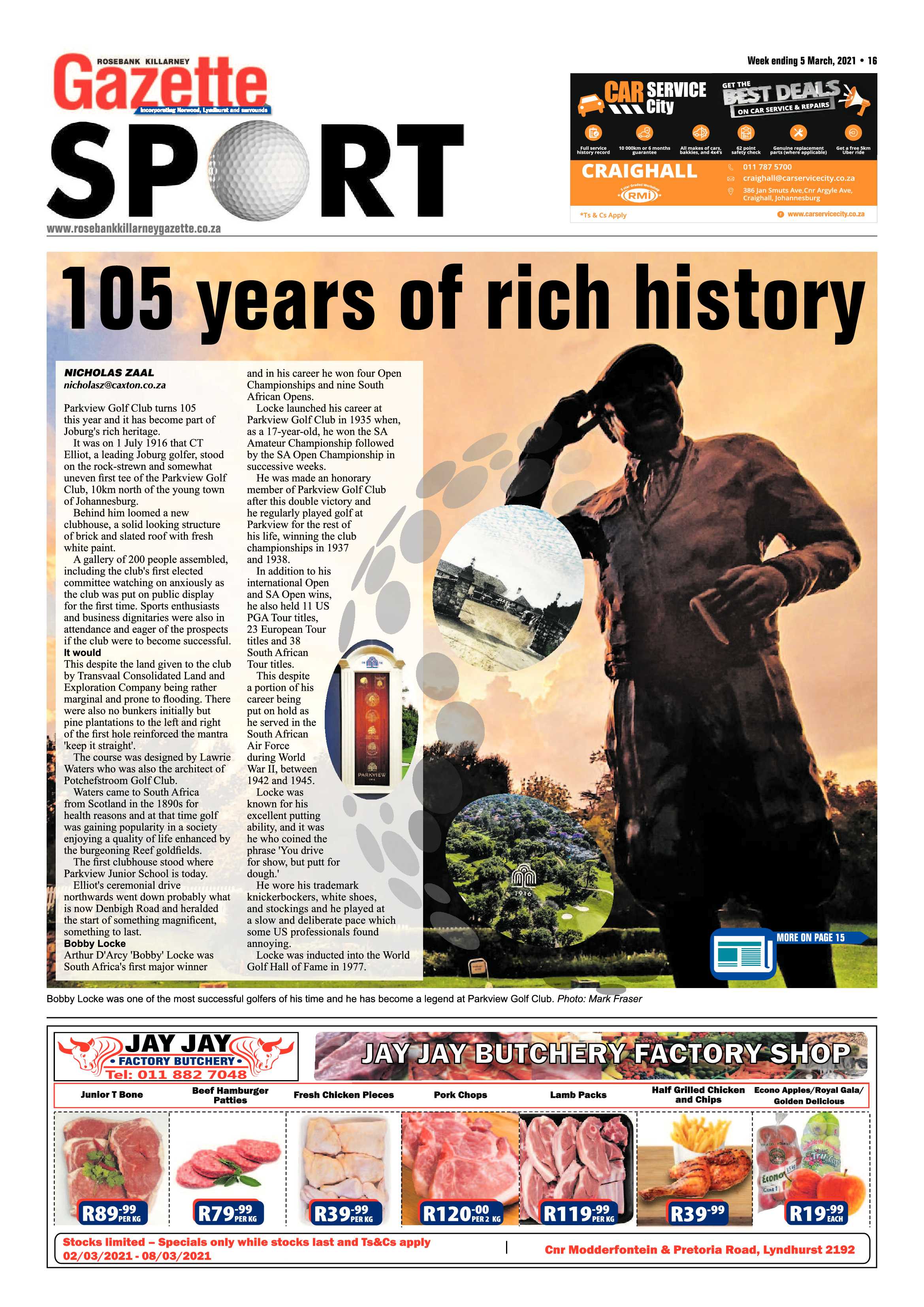 Rosebank Killarney Gazette 5 March 2021 page 16