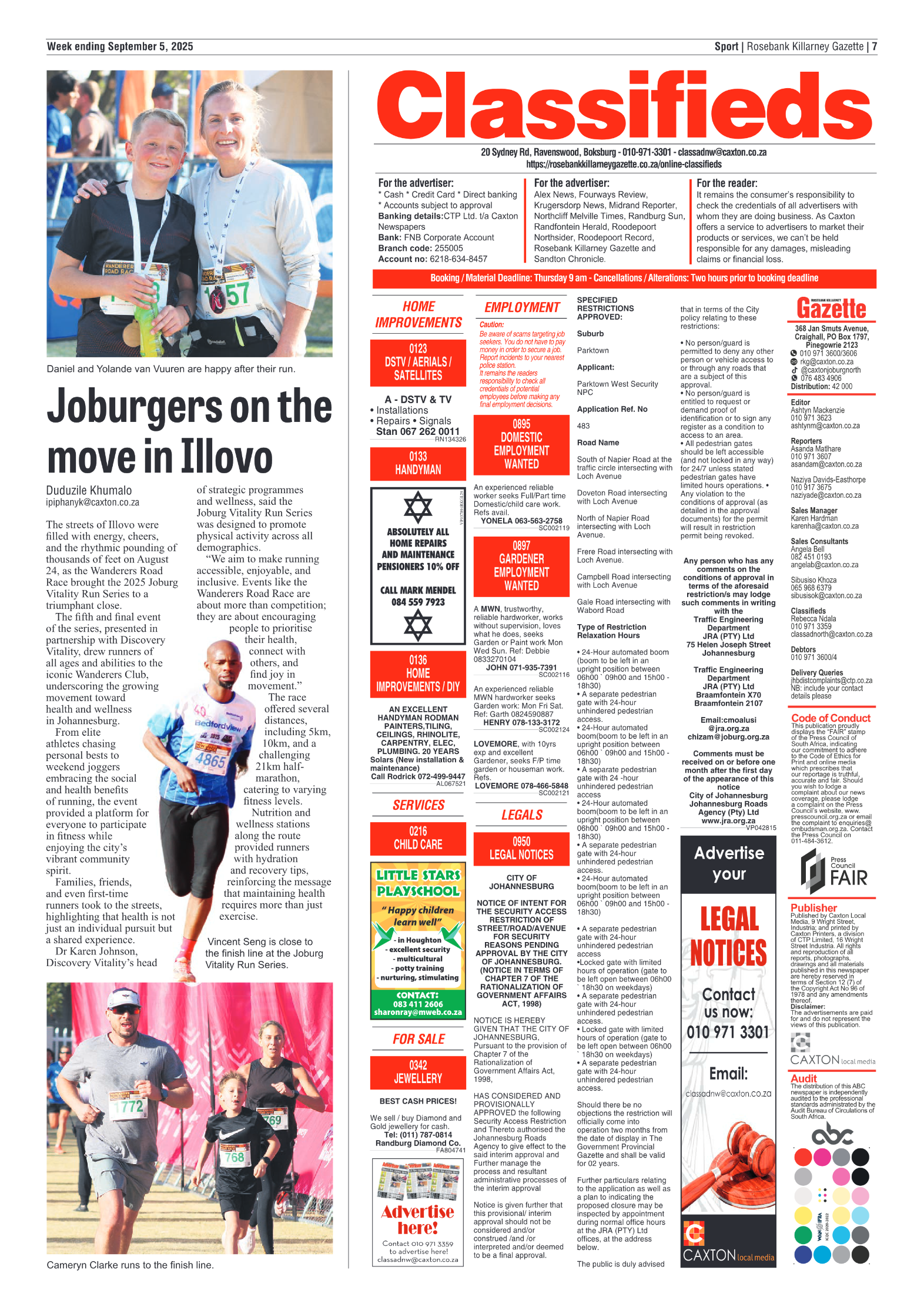 Rosebank Killarney Gazette 5 September 2025 page 7