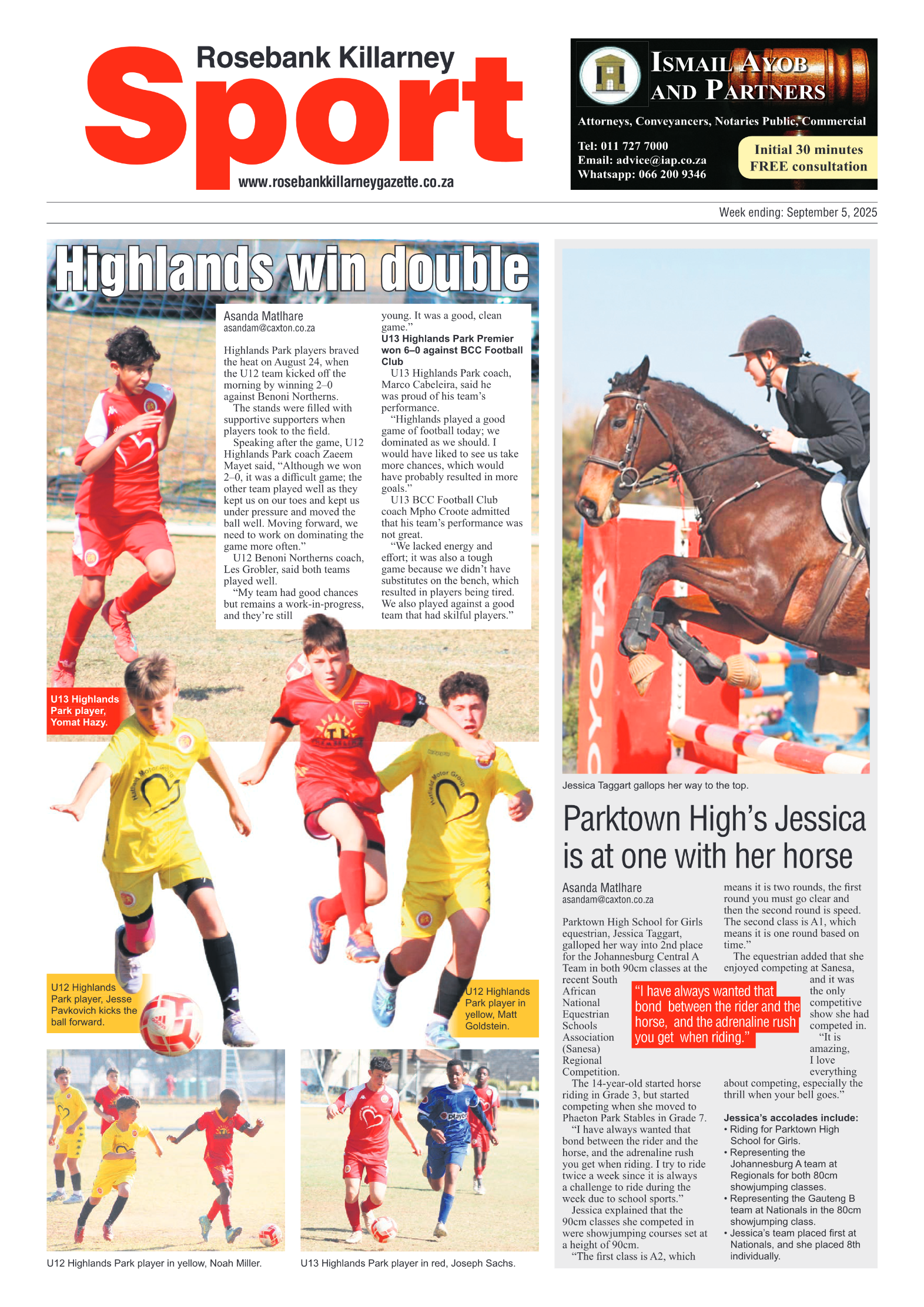 Rosebank Killarney Gazette 5 September 2025 page 8