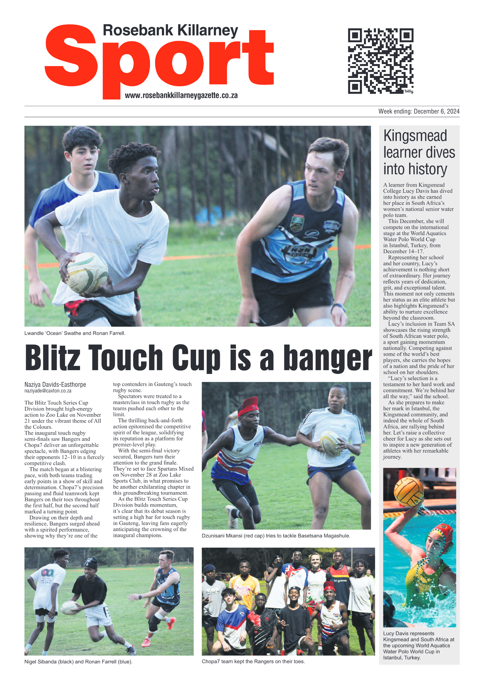 Rosebank Killarney Gazette 6 December 2024 page 12