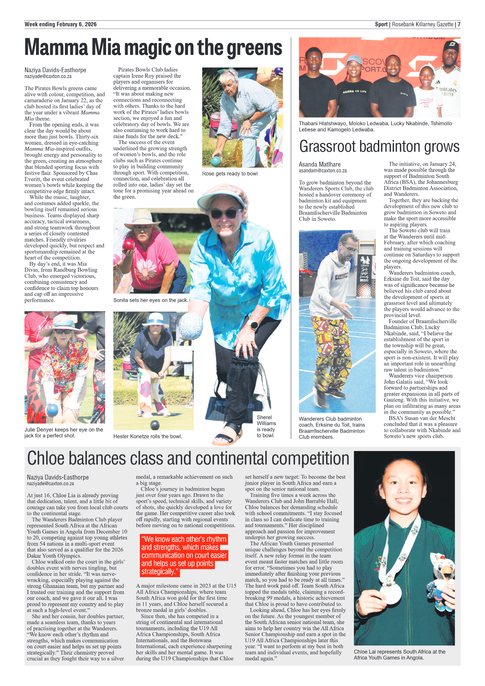 Rosebank Killarney Gazette 6 February 2026 page 7