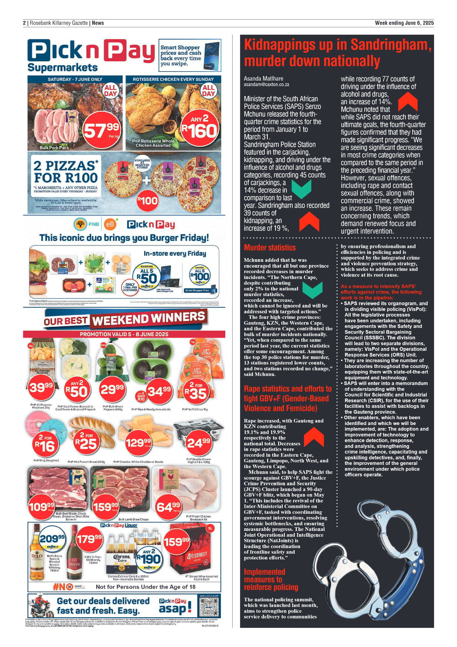 Rosebank Killarney Gazette 6 June 2025 page 2