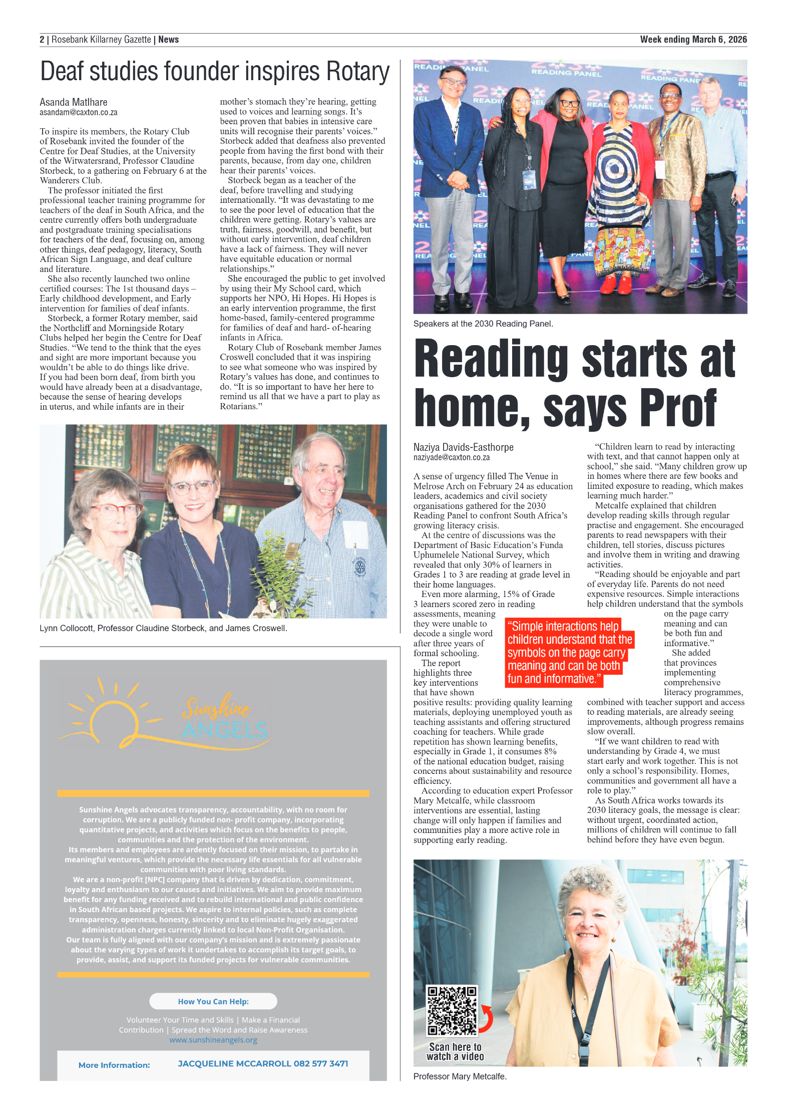 Rosebank Killarney Gazette 6 March 2026 page 2