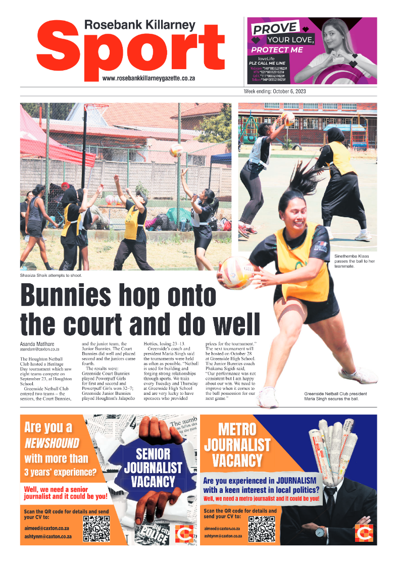 Rosebank Killarney Gazette 6 October 2023 page 12