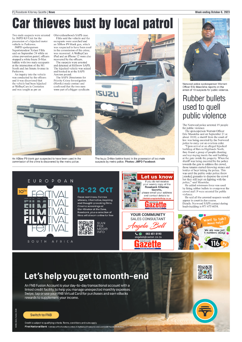 Rosebank Killarney Gazette 6 October 2023 page 2