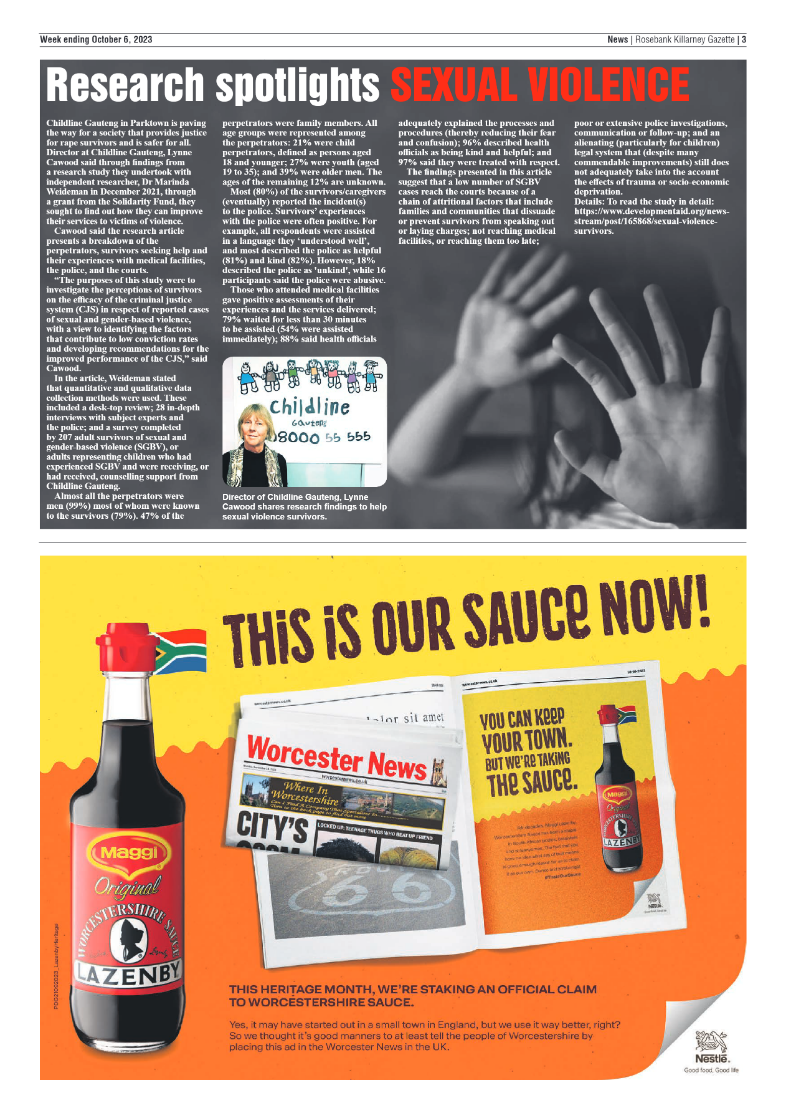 Rosebank Killarney Gazette 6 October 2023 page 3