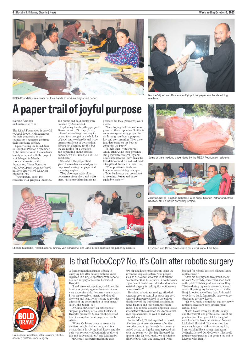 Rosebank Killarney Gazette 6 October 2023 page 4