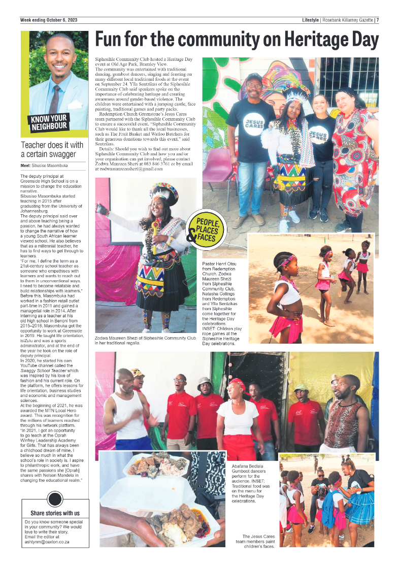 Rosebank Killarney Gazette 6 October 2023 page 7