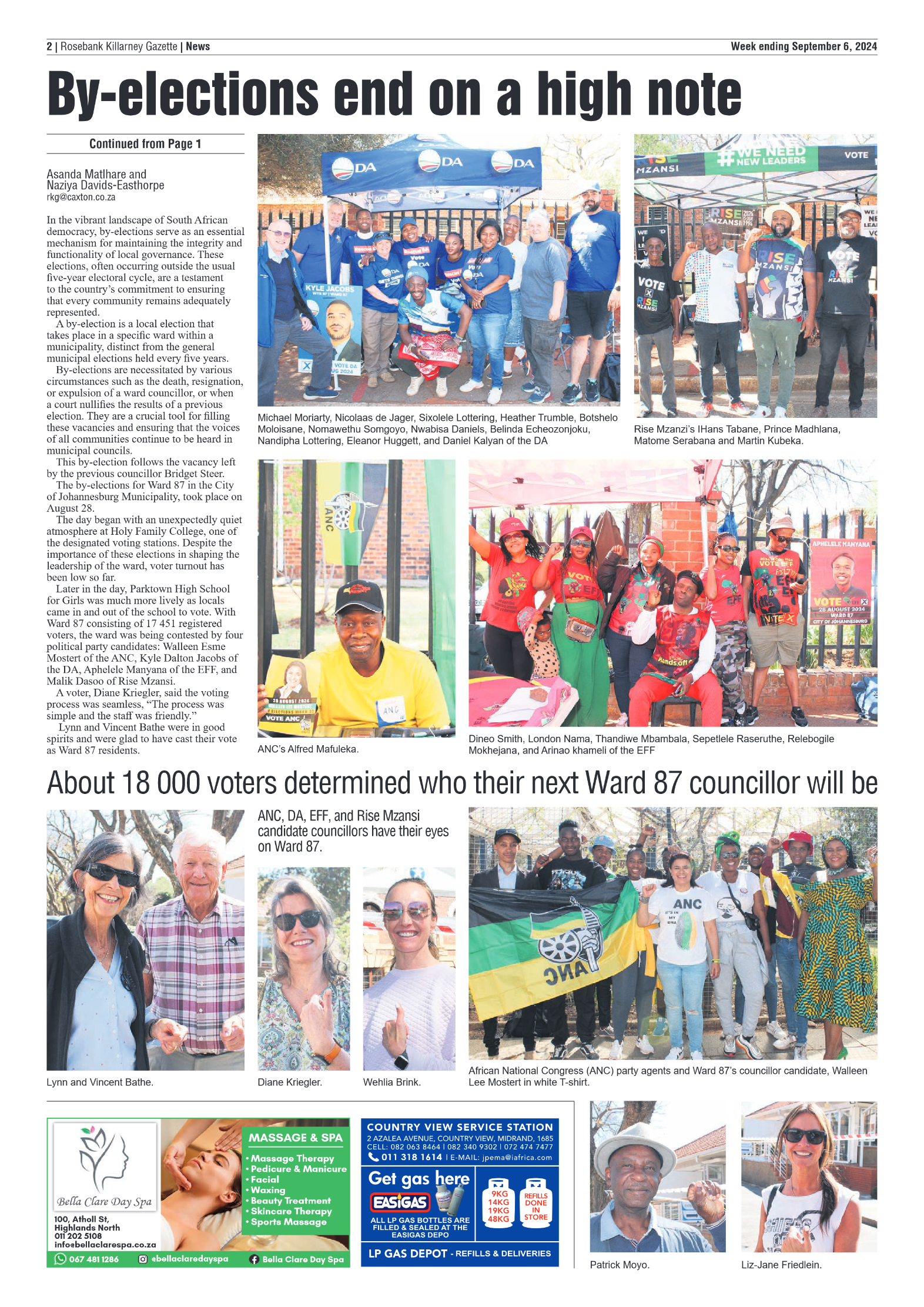 Rosebank Killarney Gazette 6 September 2024 page 2