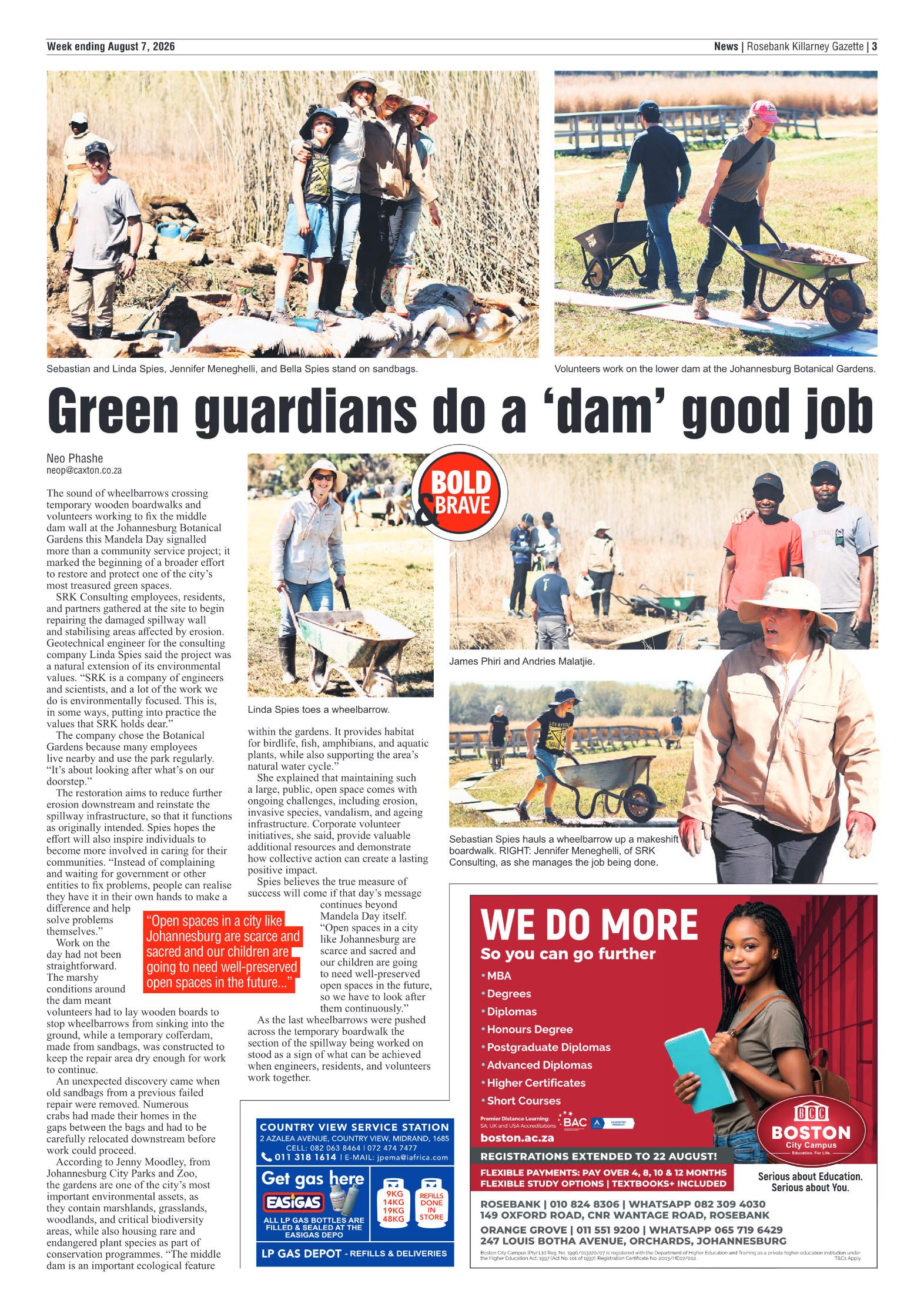 Rosebank Killarney Gazette 7 August 2026 page 3