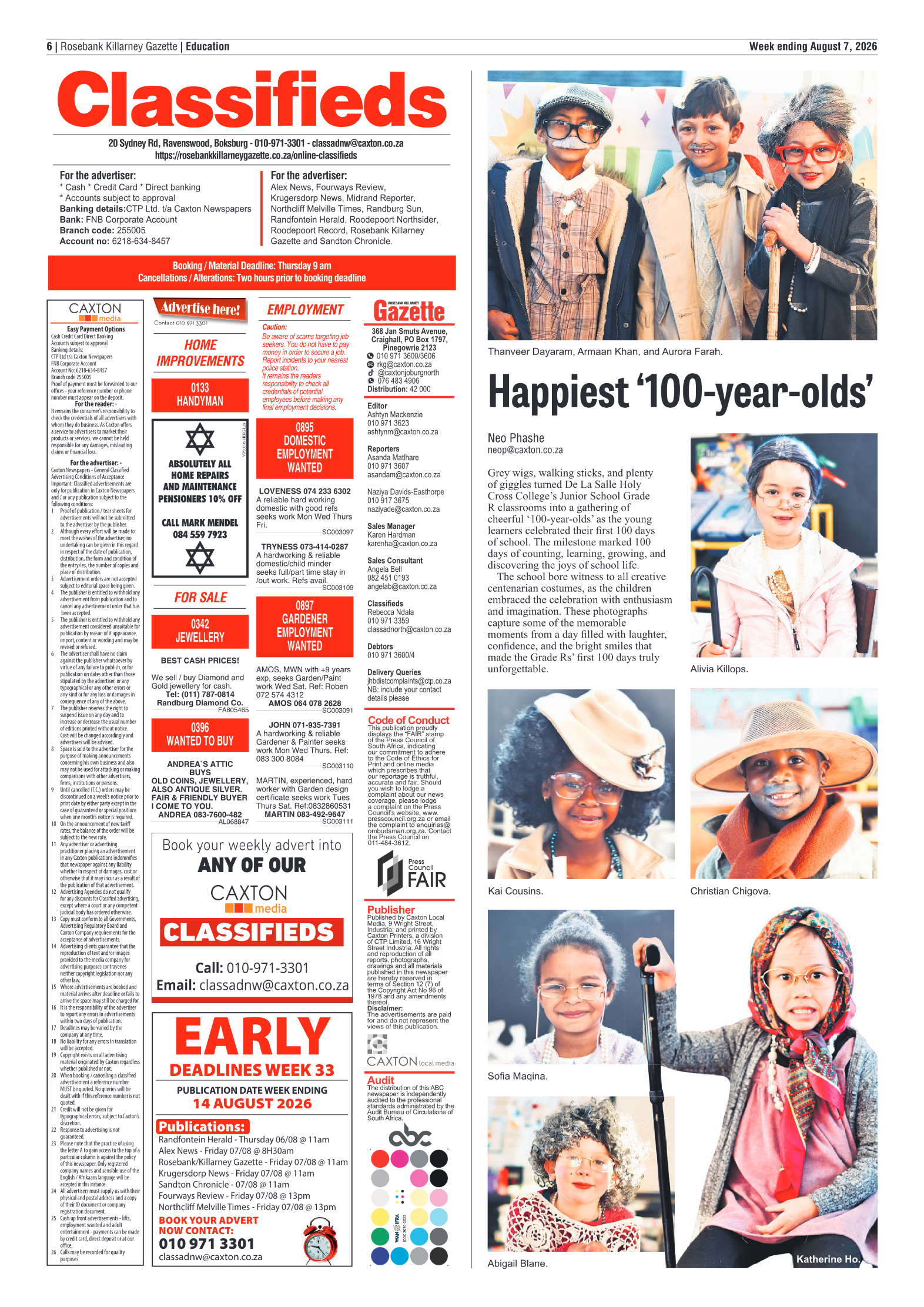 Rosebank Killarney Gazette 7 August 2026 page 6