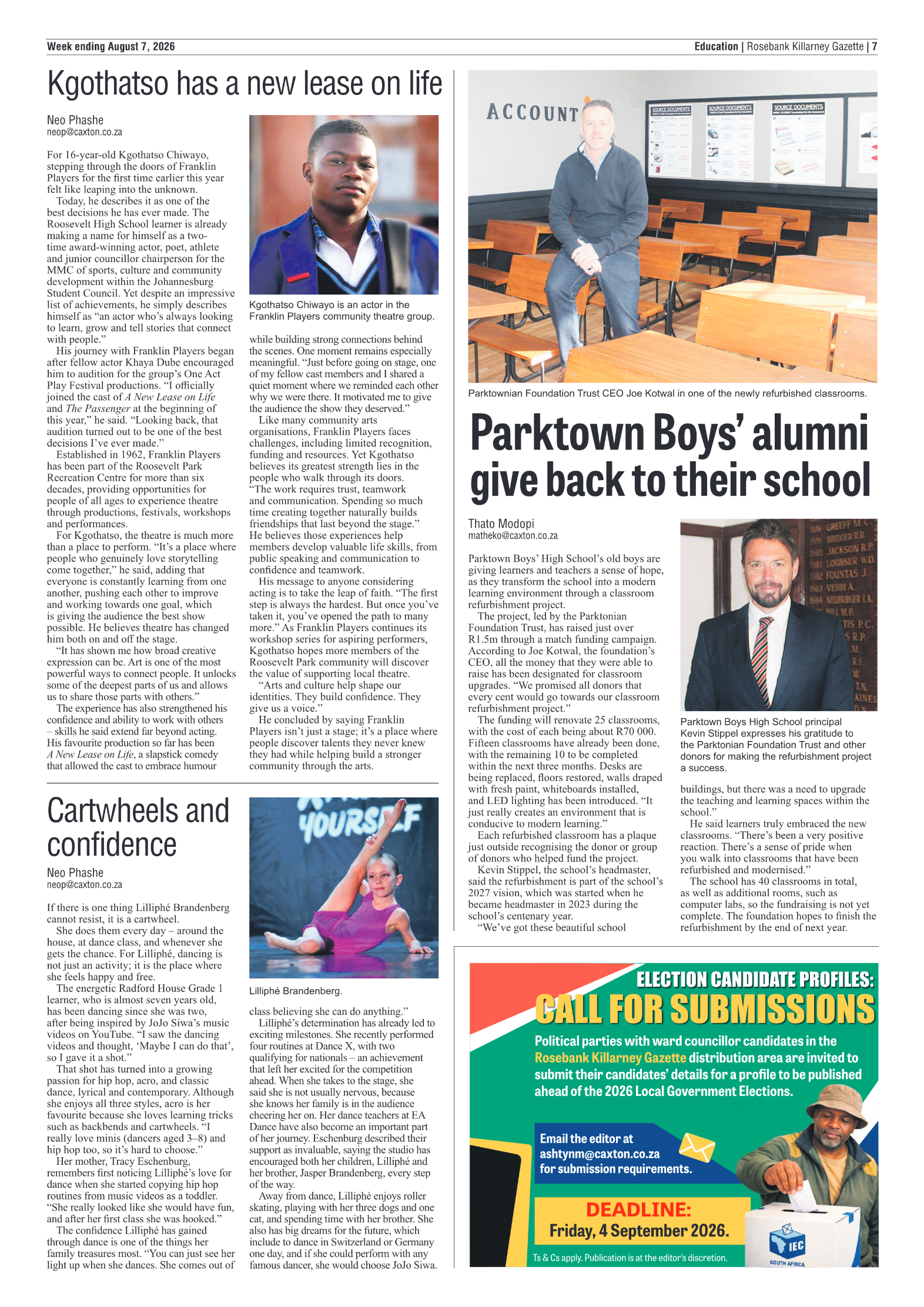 Rosebank Killarney Gazette 7 August 2026 page 7