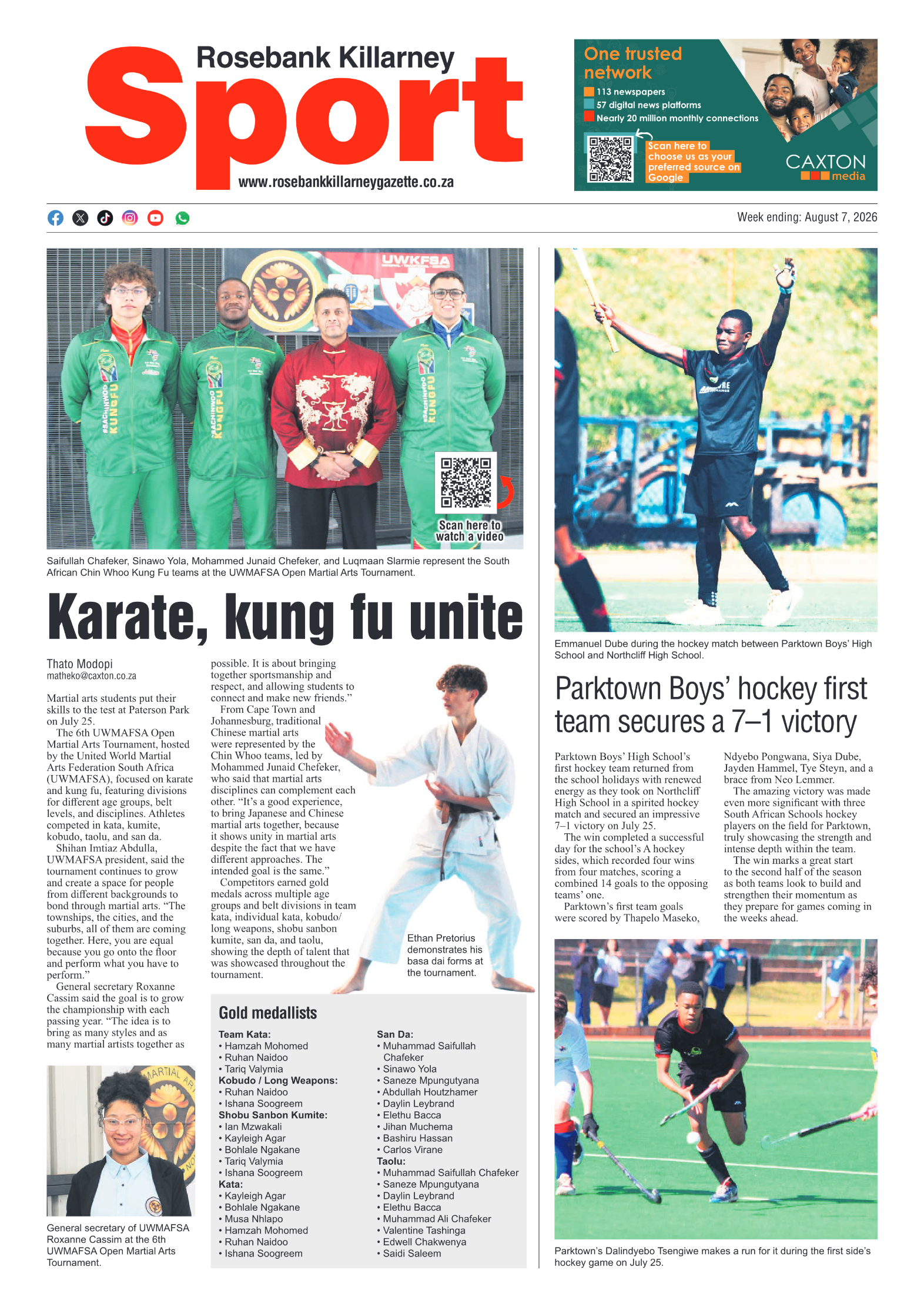 Rosebank Killarney Gazette 7 August 2026 page 8