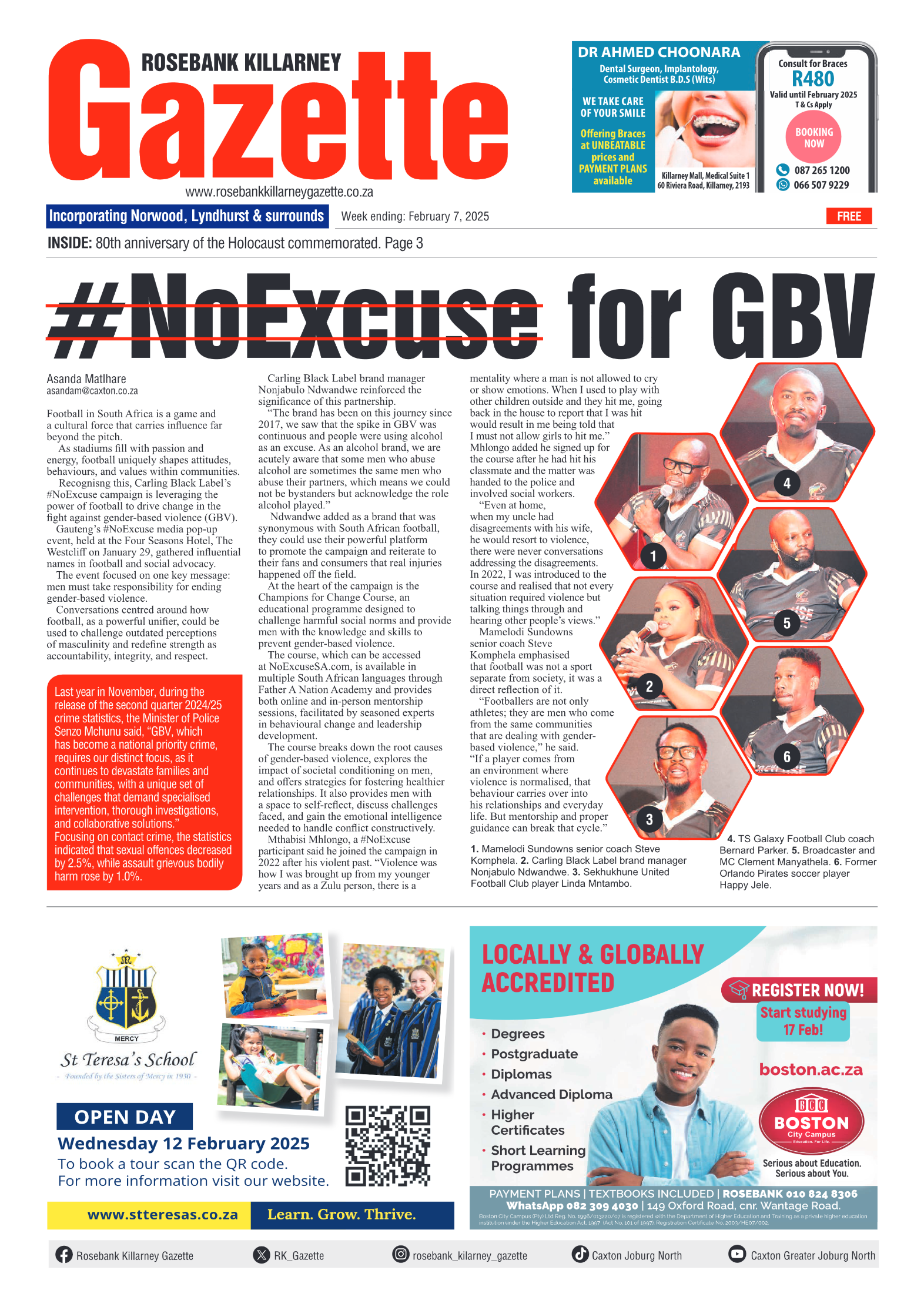 Rosebank Killarney Gazette 7 February 2025 page 1