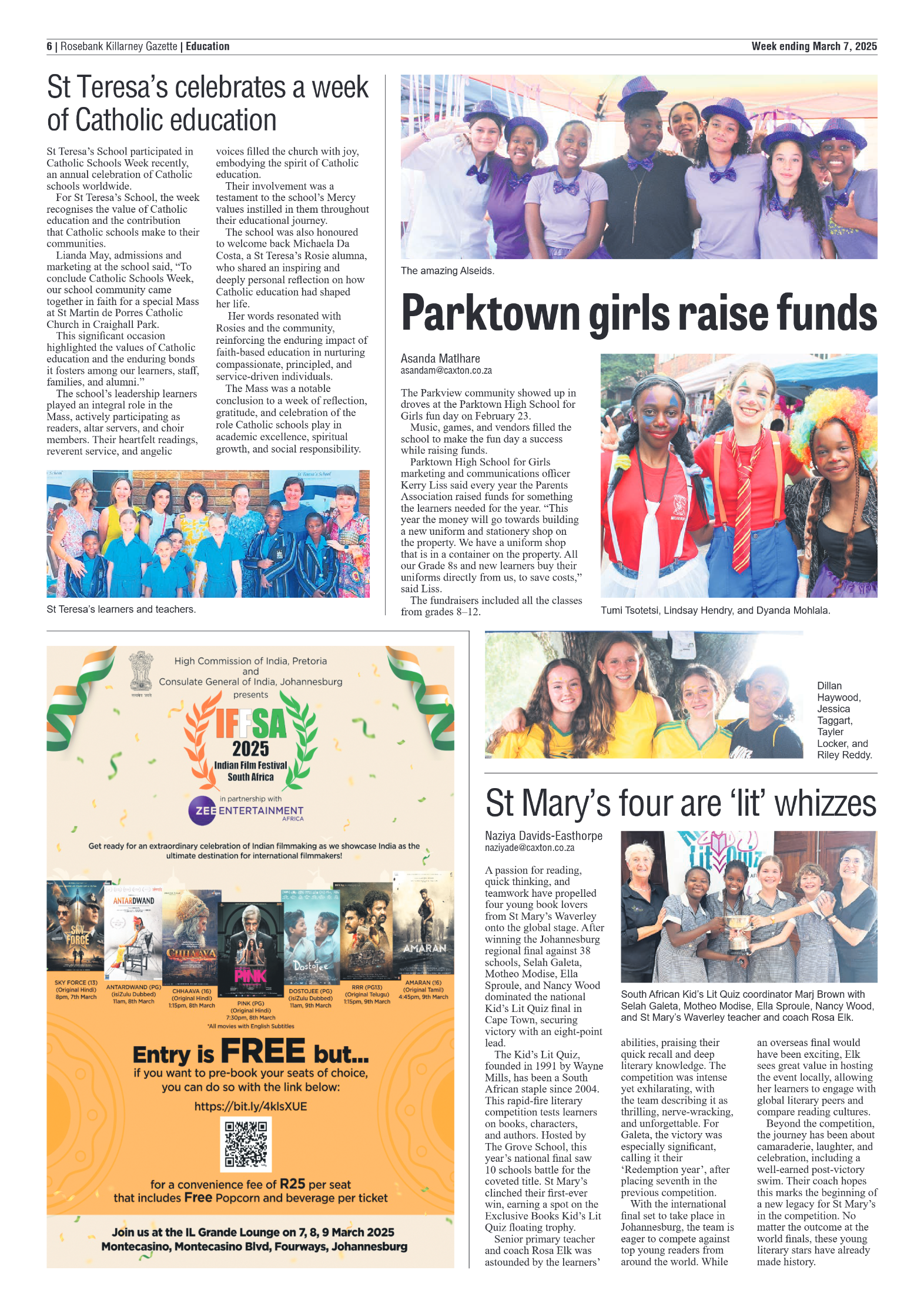 Rosebank Killarney Gazette 7 March 2025 page 6