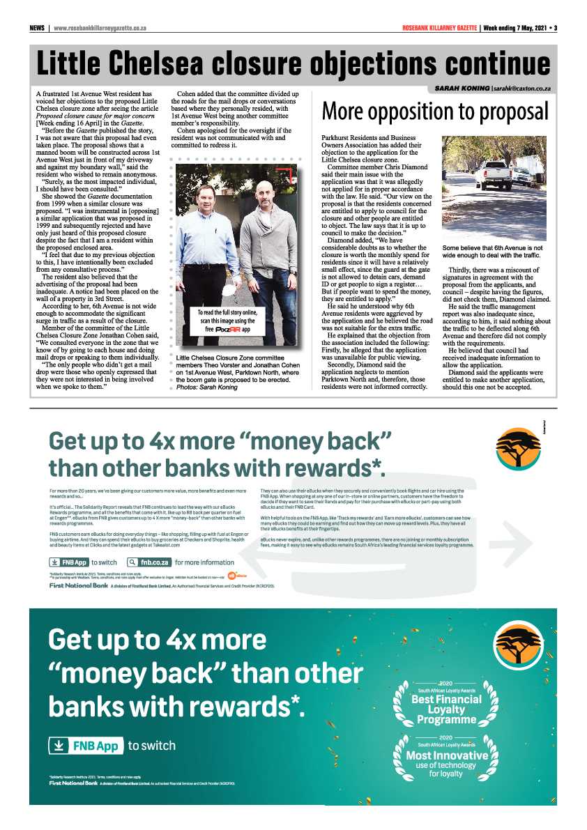 Rosebank Killarney Gazette 7 May 2021 page 3