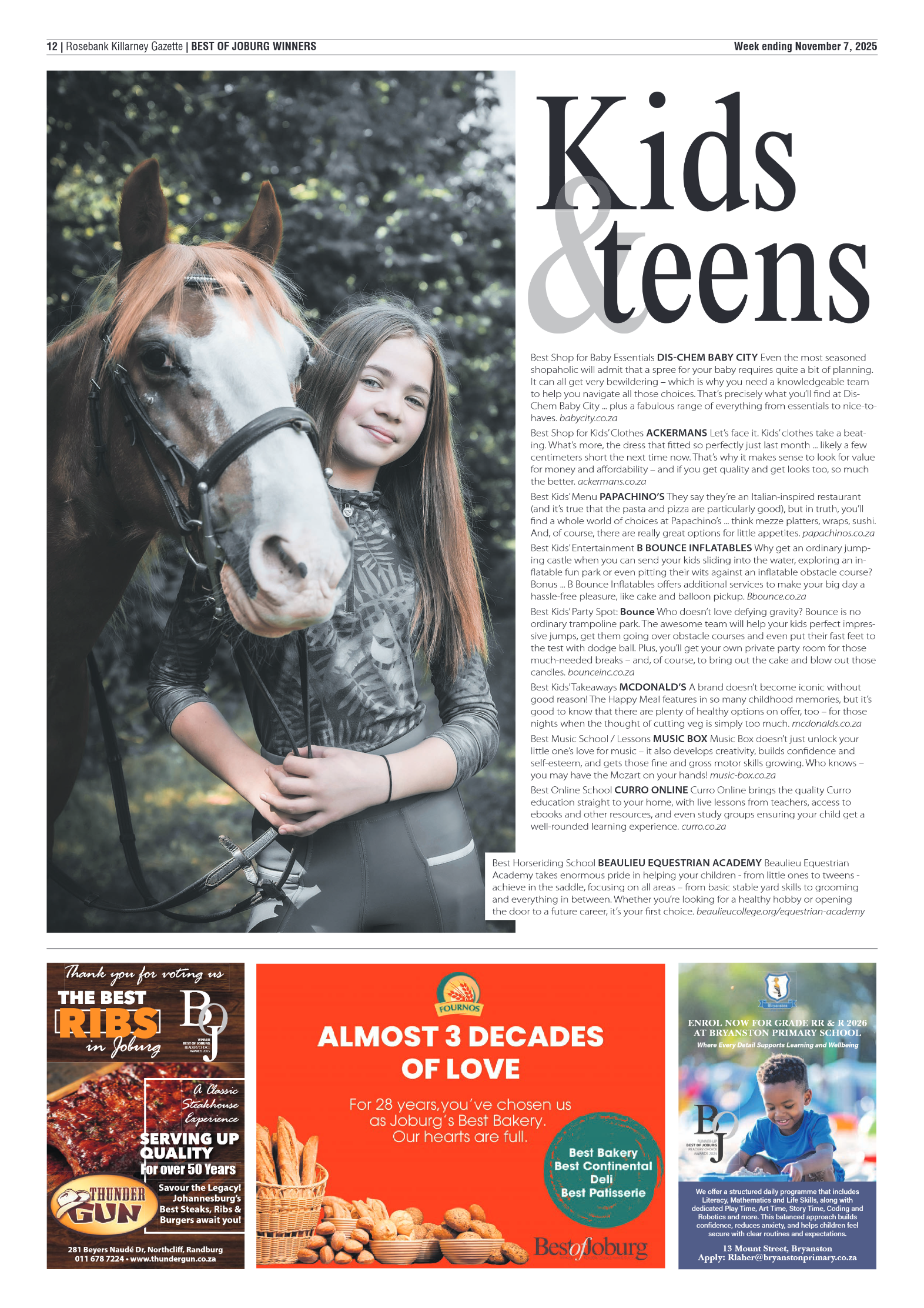 Rosebank Killarney Gazette 7 November 2025 page 12