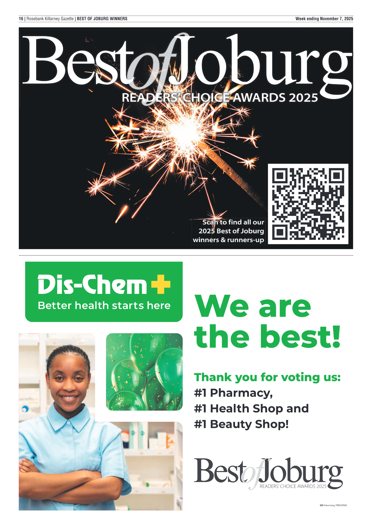 Rosebank Killarney Gazette 7 November 2025 page 16