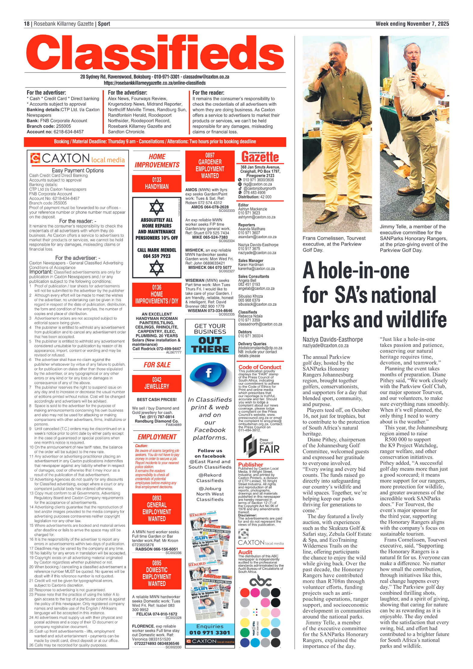 Rosebank Killarney Gazette 7 November 2025 page 18