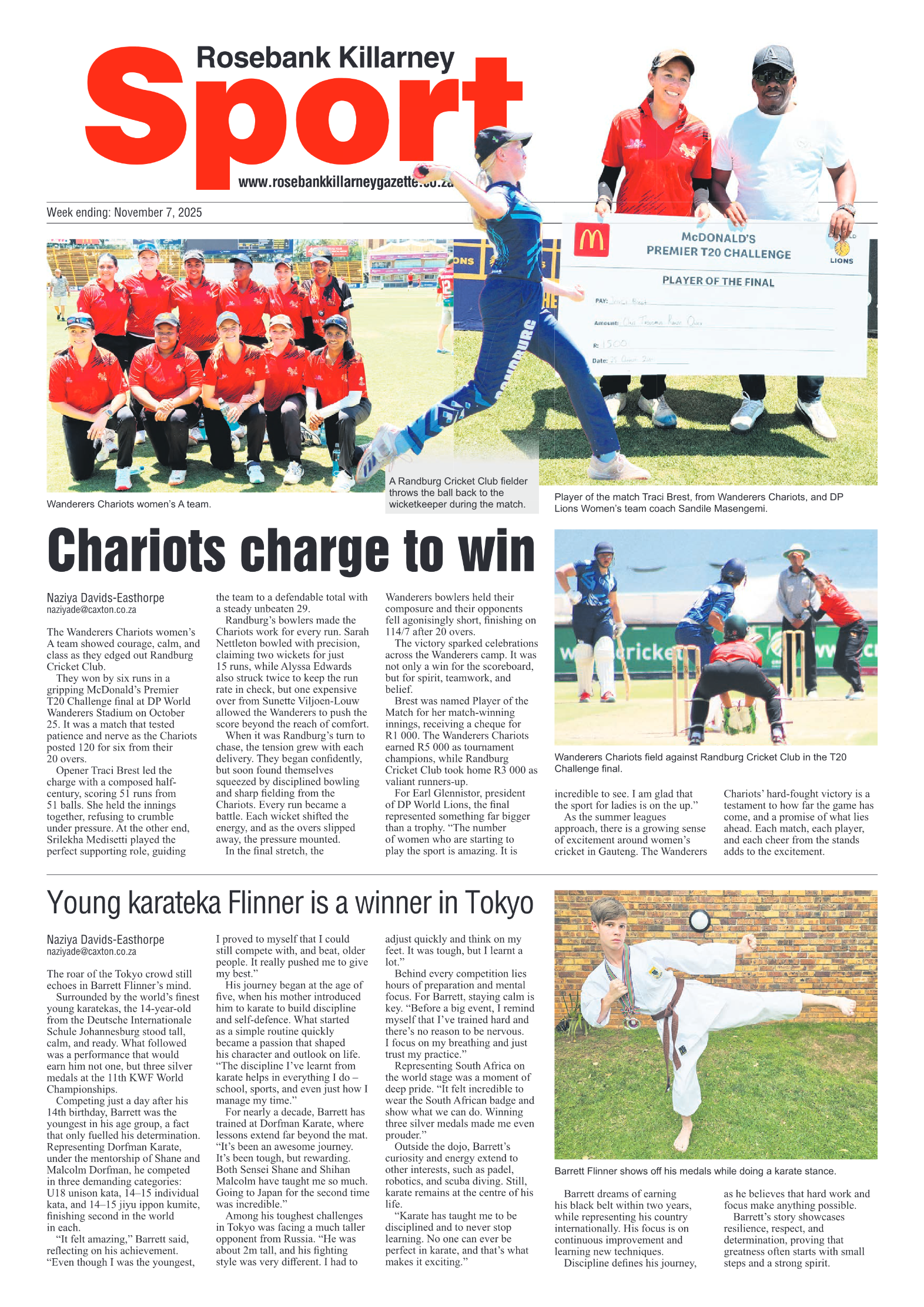 Rosebank Killarney Gazette 7 November 2025 page 20