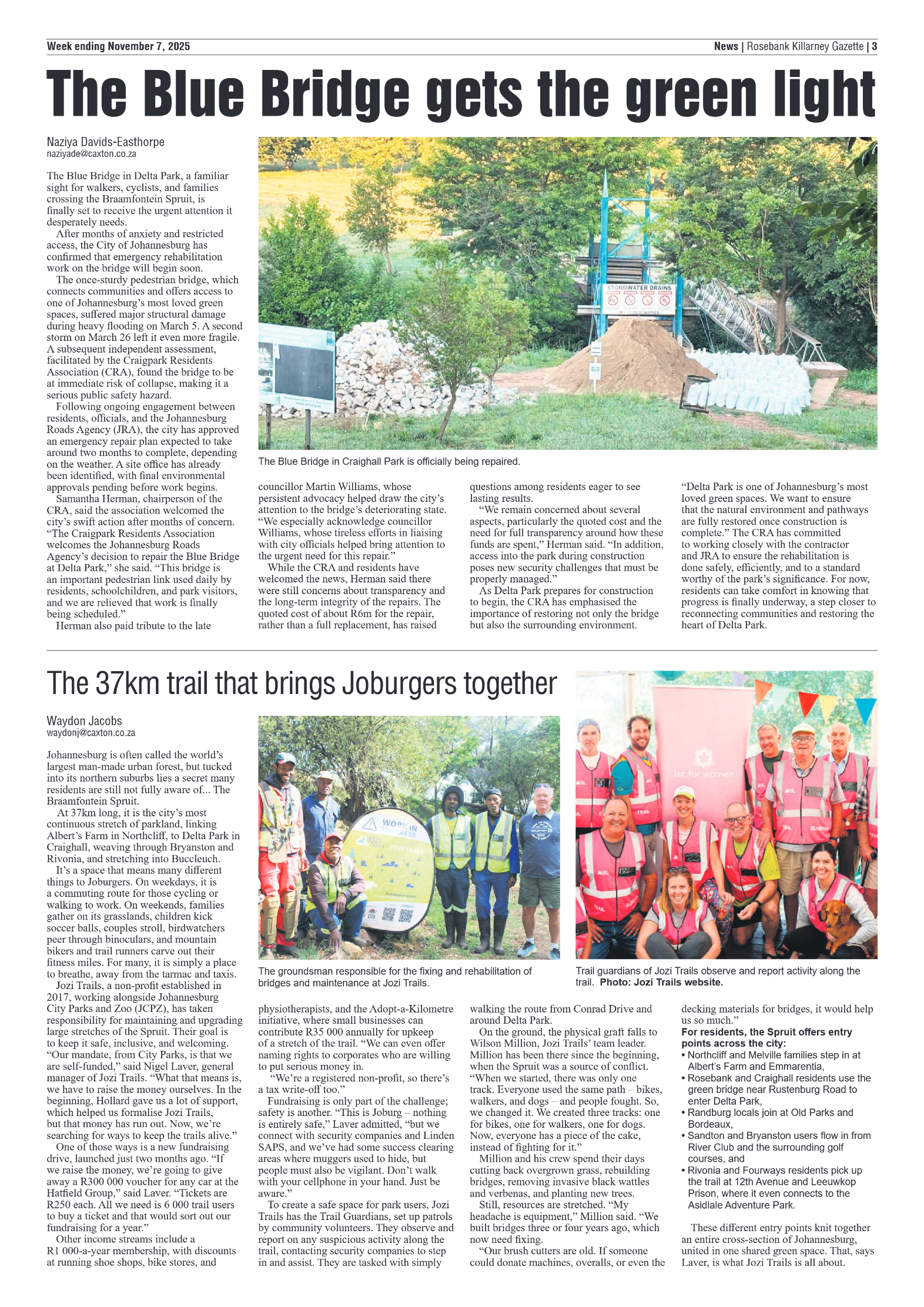 Rosebank Killarney Gazette 7 November 2025 page 3